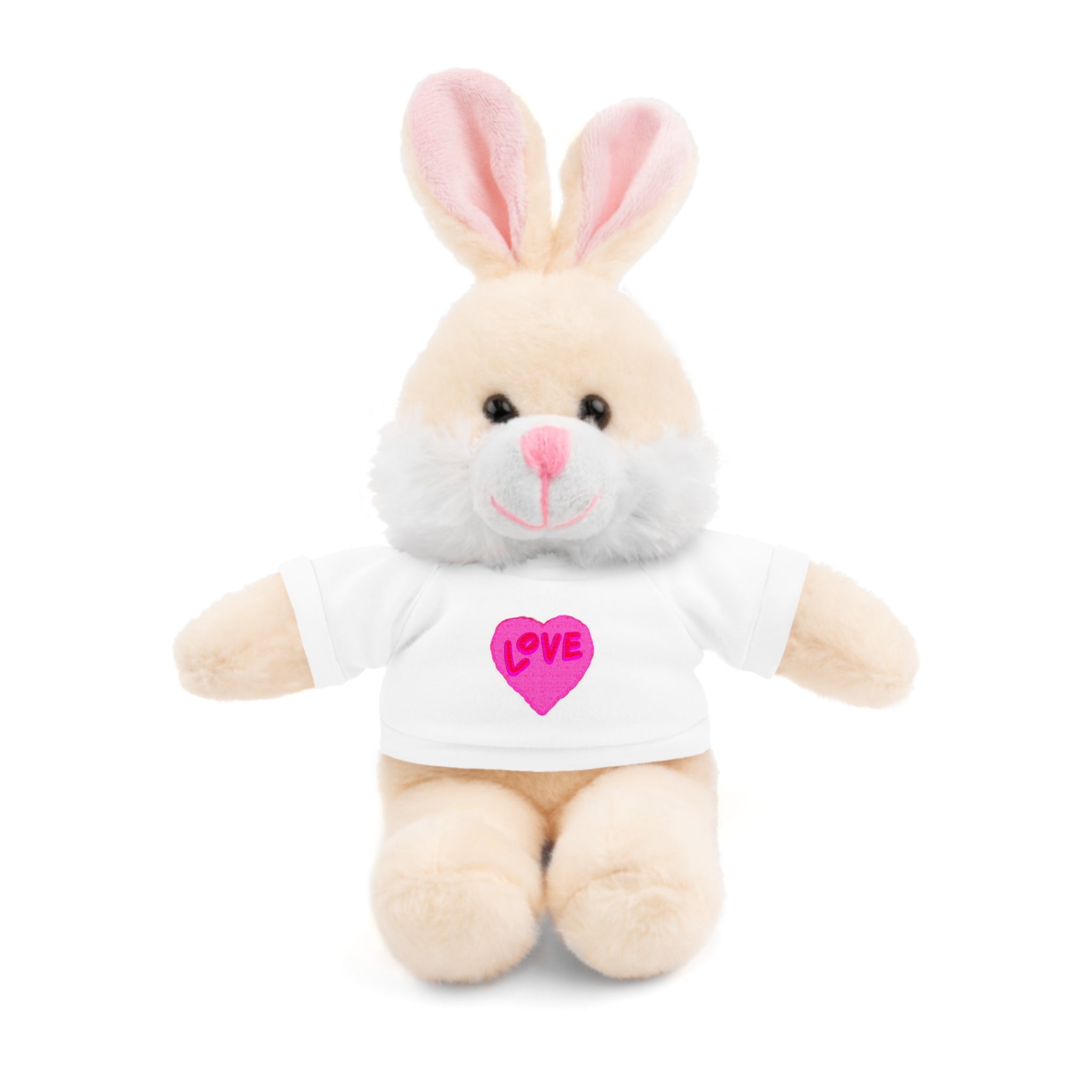 Love Bear Stuffed Animal in Custom Tee - Perfect Gift for Kids and Occasions
