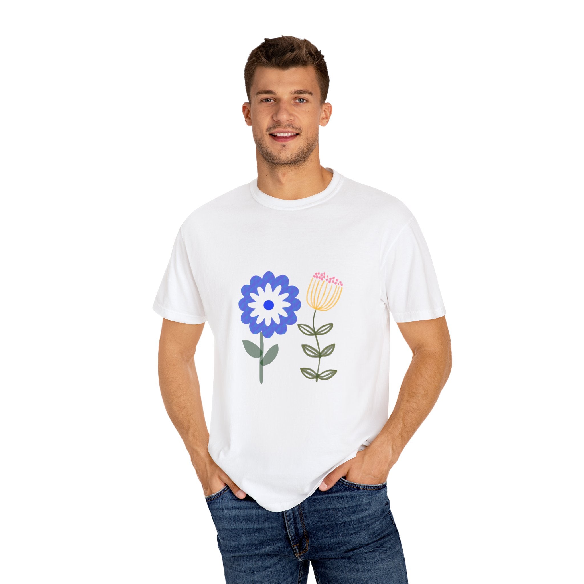 TWO FLOWERS Unisex Garment-Dyed T-shirt