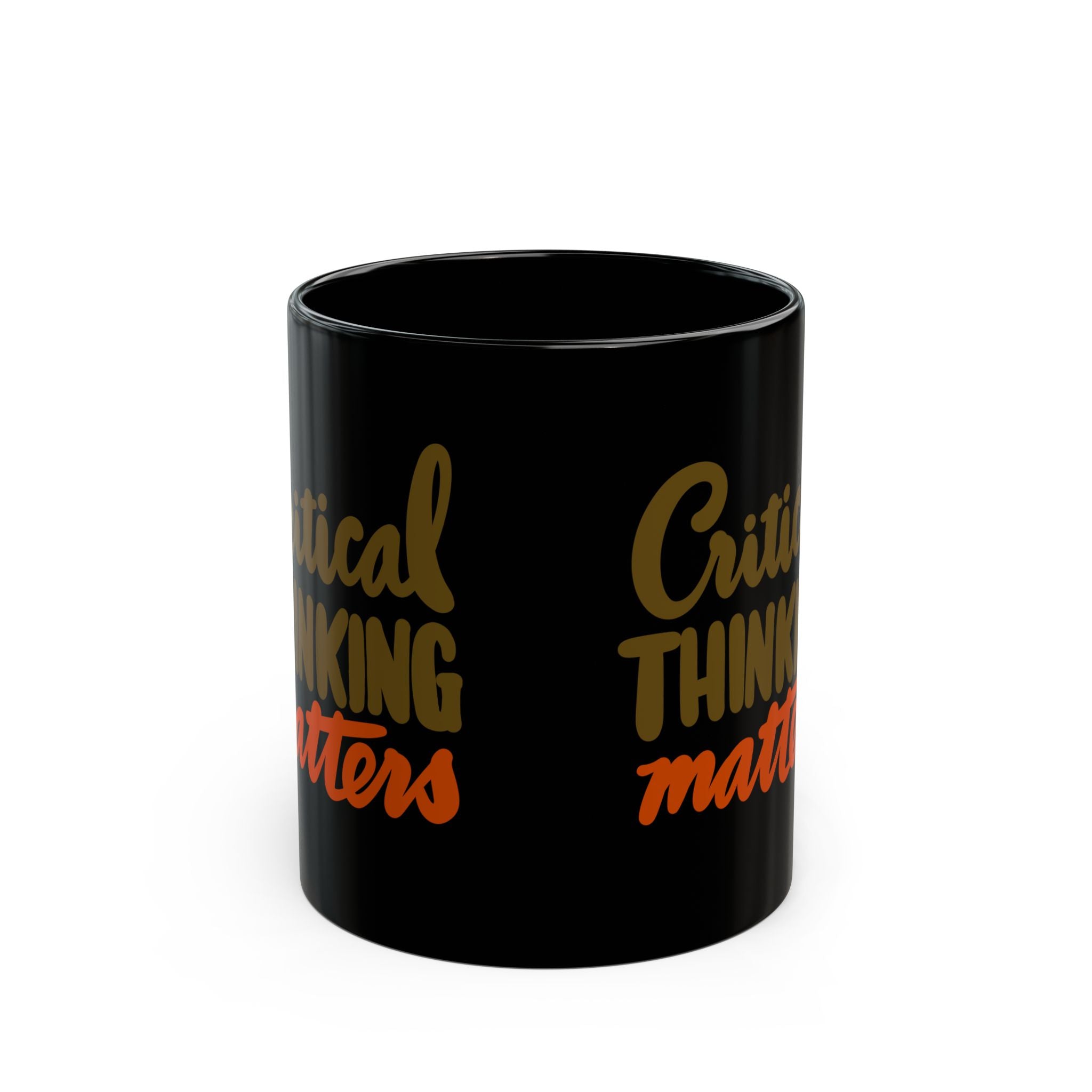 CRITICAL THINKING Black Mug (11oz)