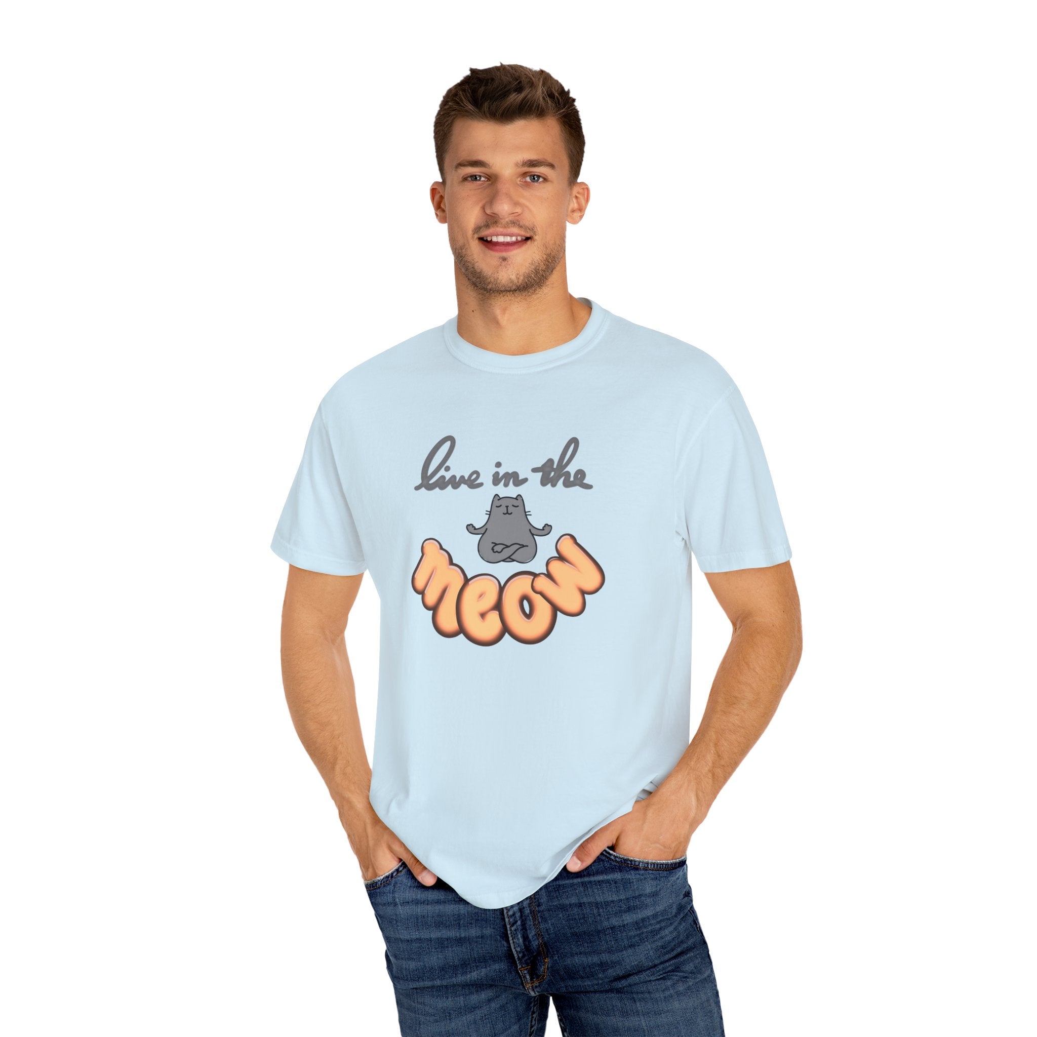 LIVE IN THE MEOW Unisex Garment-Dyed T-shirt