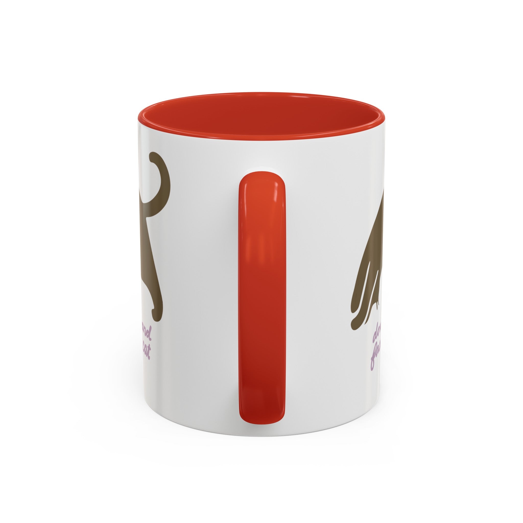 DOWNWARD FACING CAT Accent Coffee Mug (11 oz)