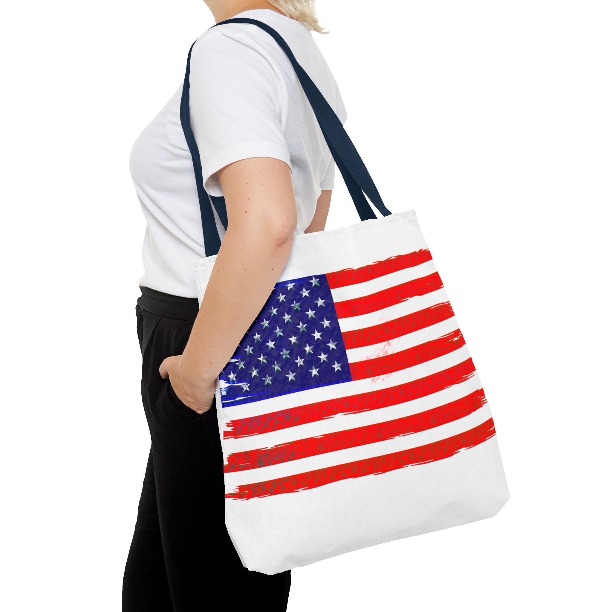 Patriotic Tote Bag, American Flag Bag, Eco-Friendly Bag, Independence Day Gift, Summer Picnic Essentials