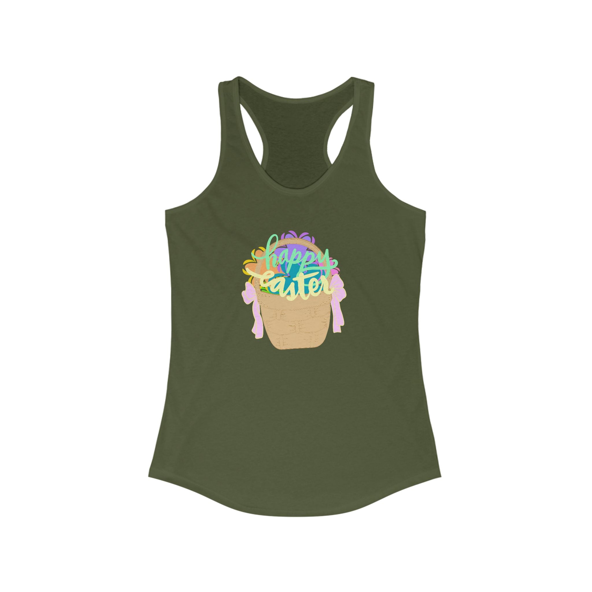 Easter Celebration Racerback Tank - Happy Easter Design