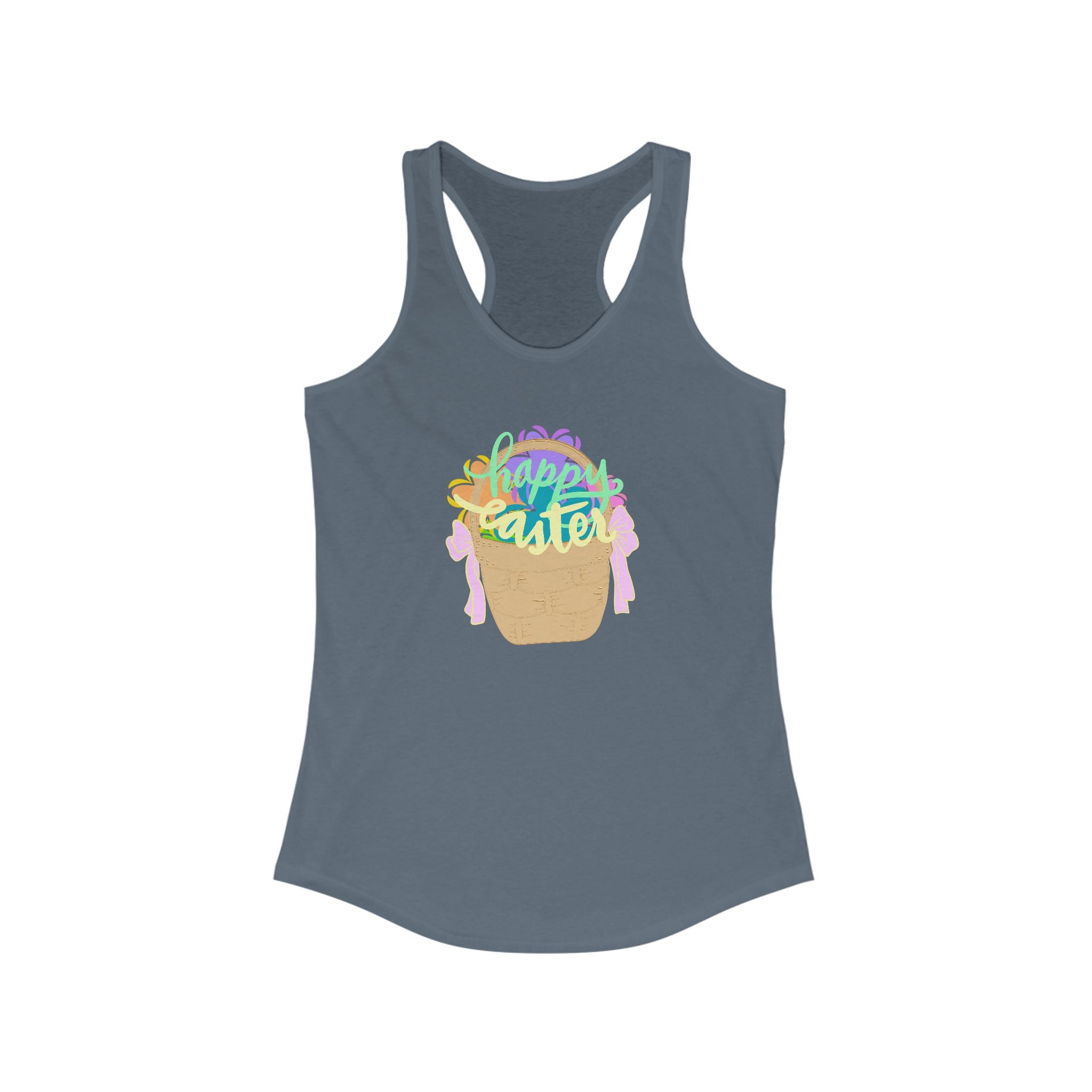 Easter Celebration Racerback Tank - Happy Easter Design