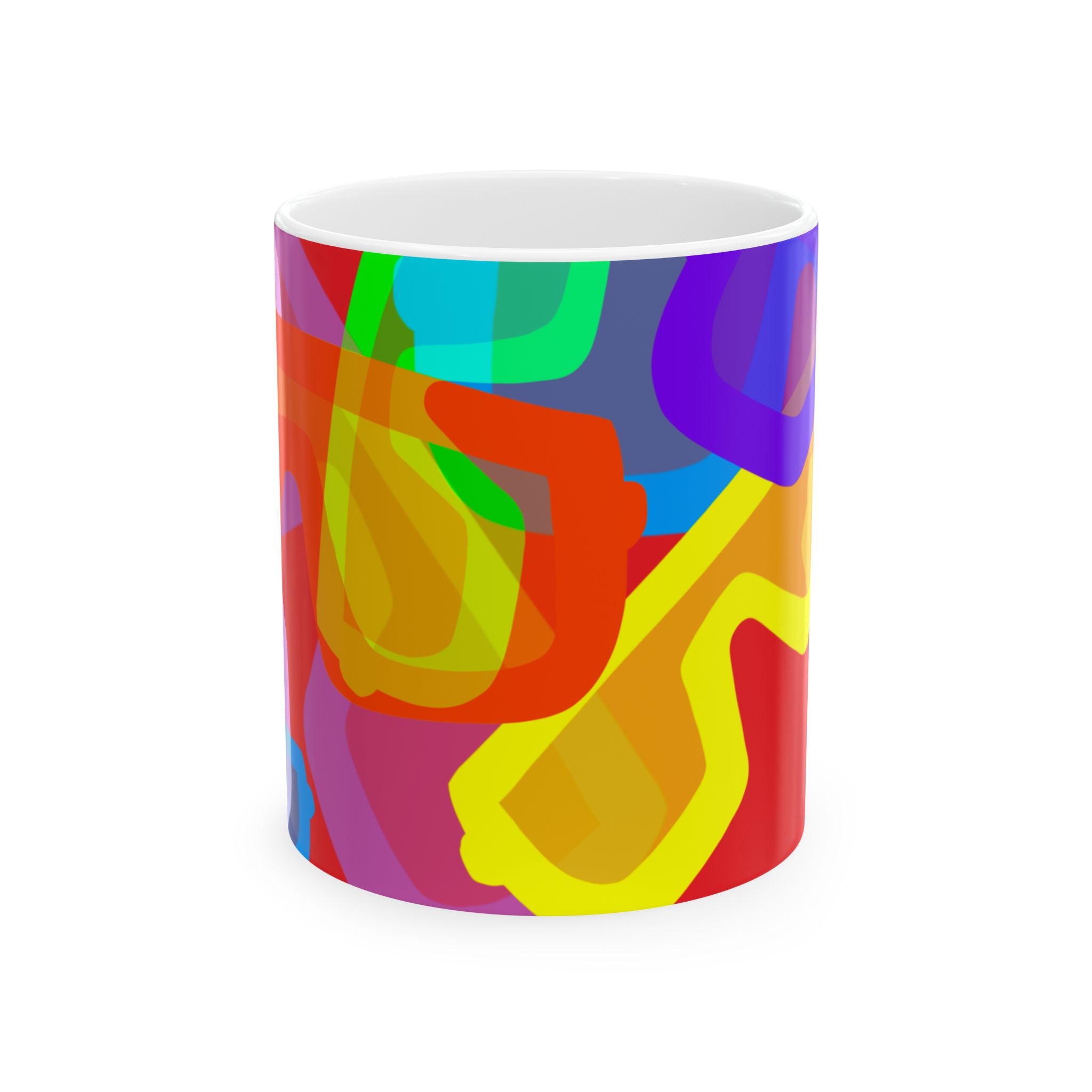 Vibrant Sunnies Ceramic Mug - Colorful Unique Coffee Cup