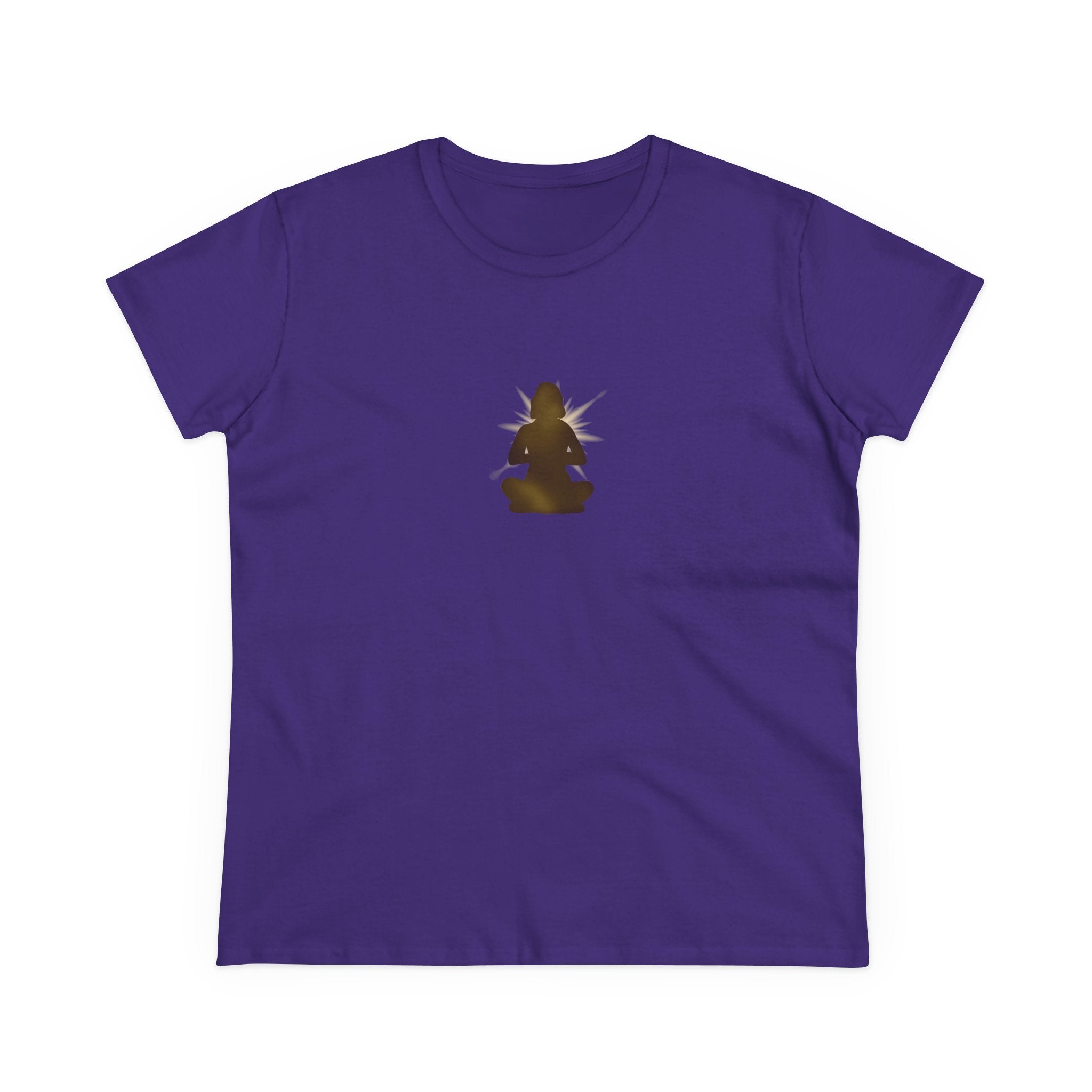 Meditation Silhouette Tee — Women's Yoga Cotton T‑Shirt