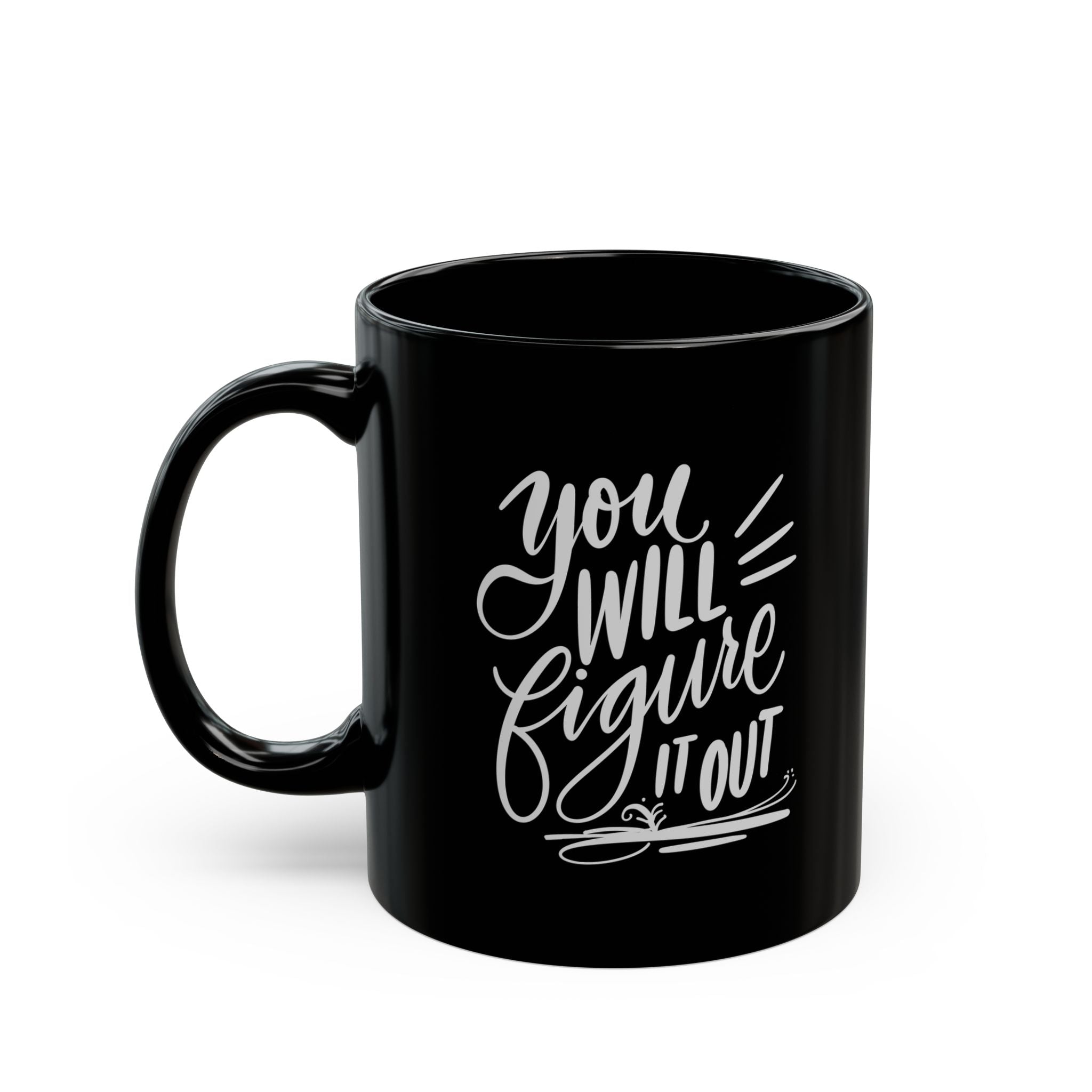 Motivational Black Mug - Perfect Gift for Coffee Lovers, Inspirational Quotes, Home Office Decor, Self-Care, Birthday Gift