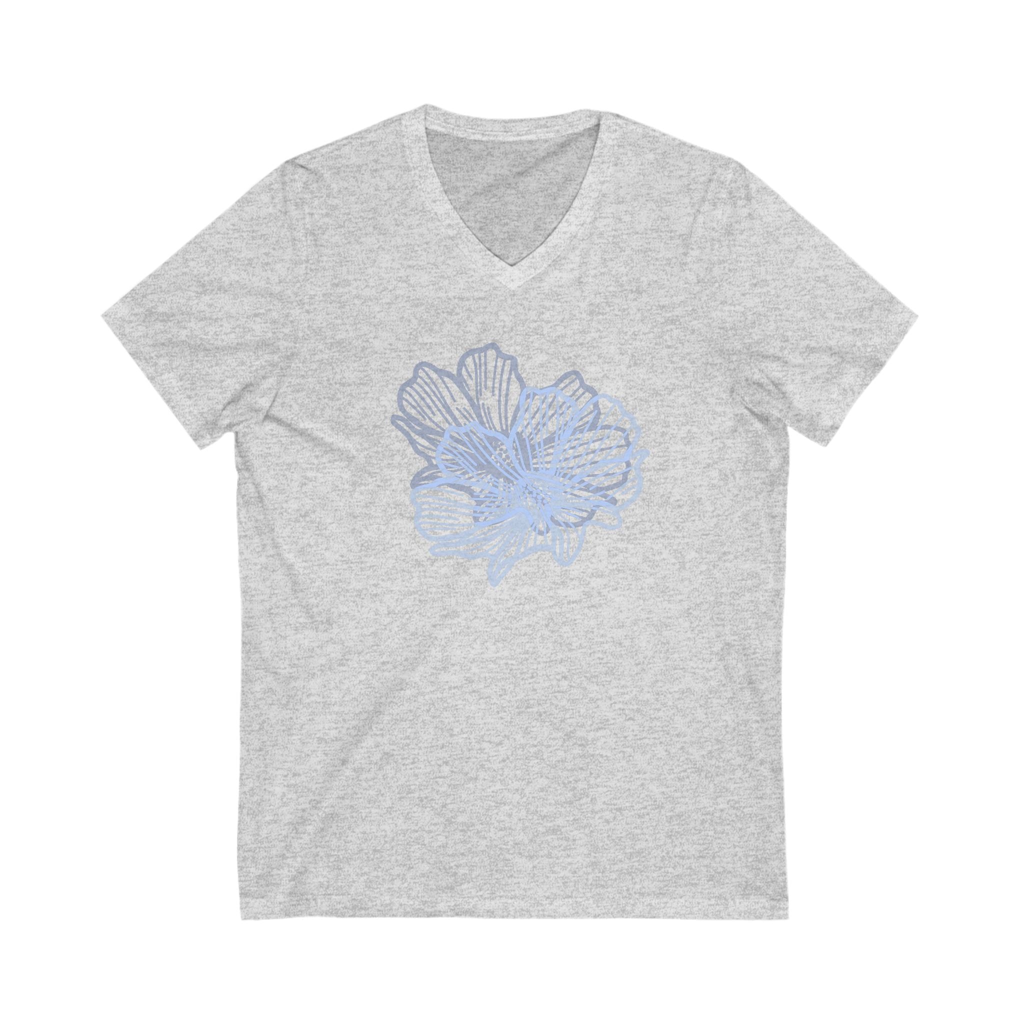 Floral V-Neck Tee for Nature Lovers