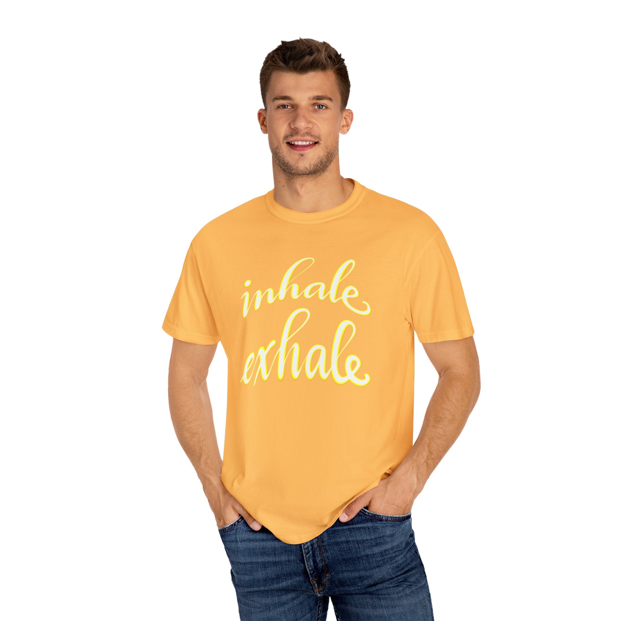 INHALE EXHALE Unisex Garment-Dyed T-shirt
