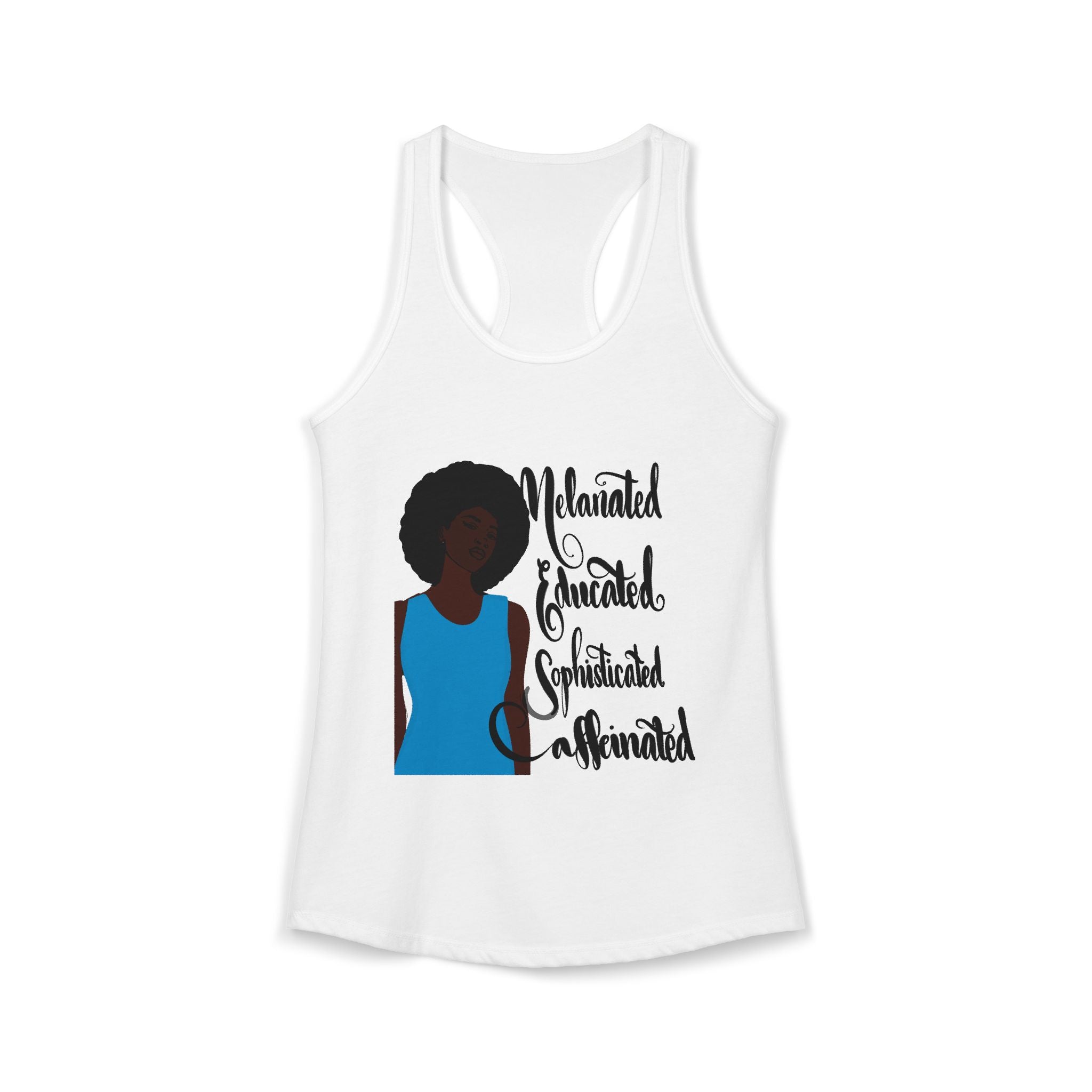 Black Woman Racerback Tank — Empowerment Graphic Tank Top