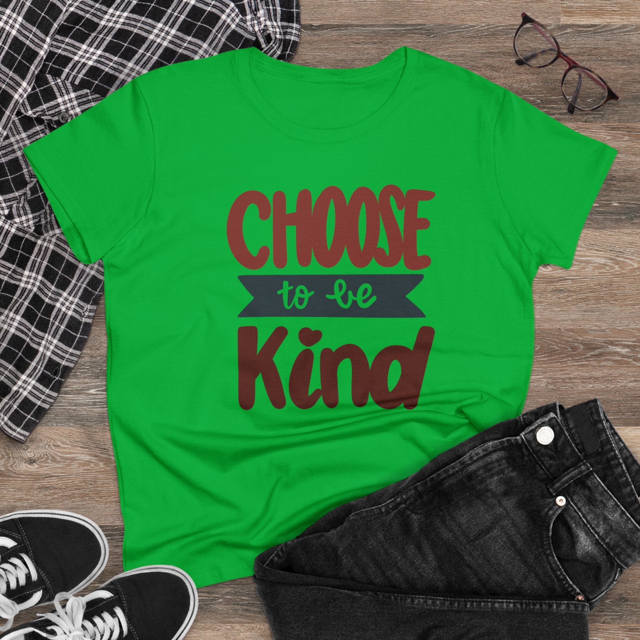 CHOOSE TO BE KIND Women's Midweight Cotton Tee