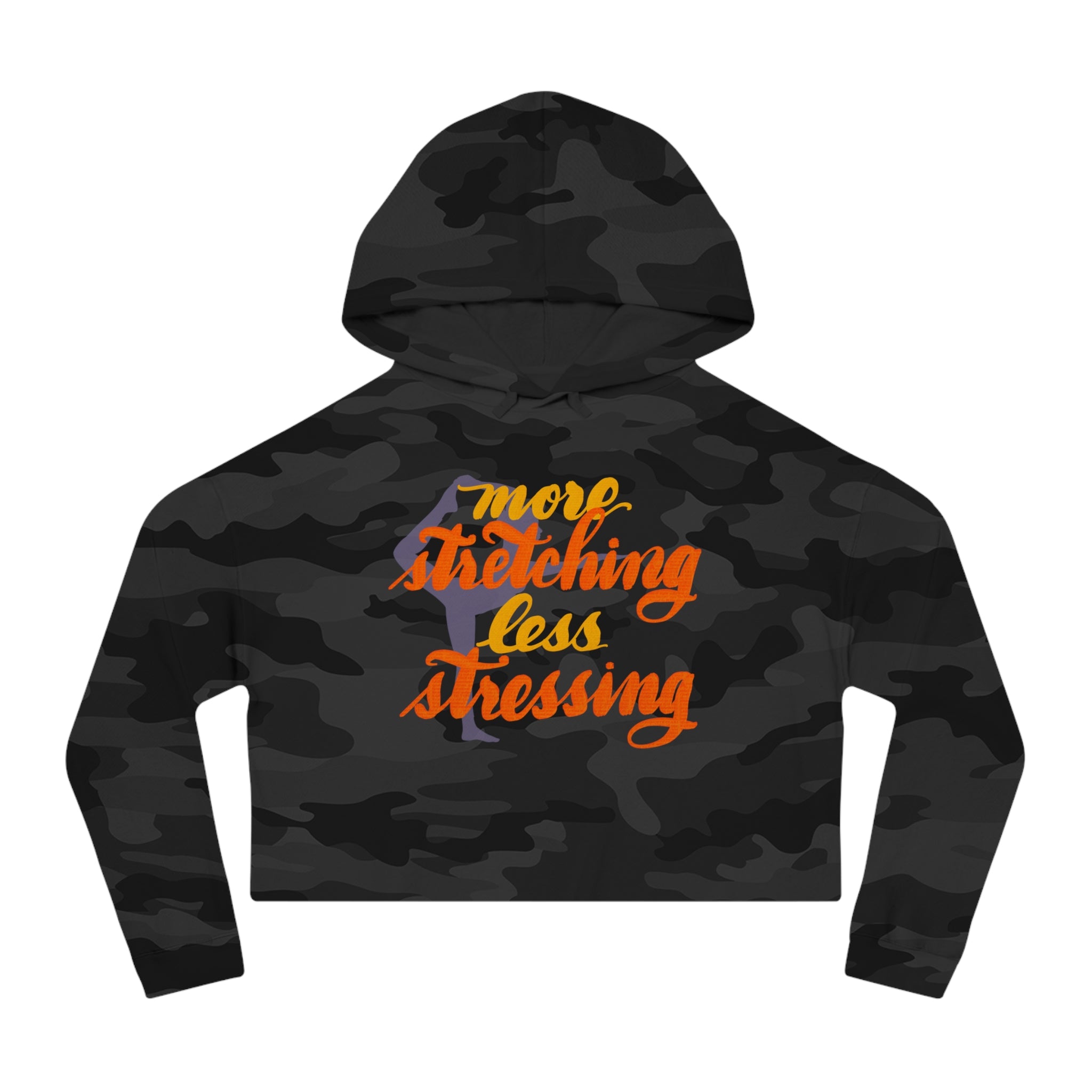 More Stretching, Less Stressing Cropped Hoodie for Women