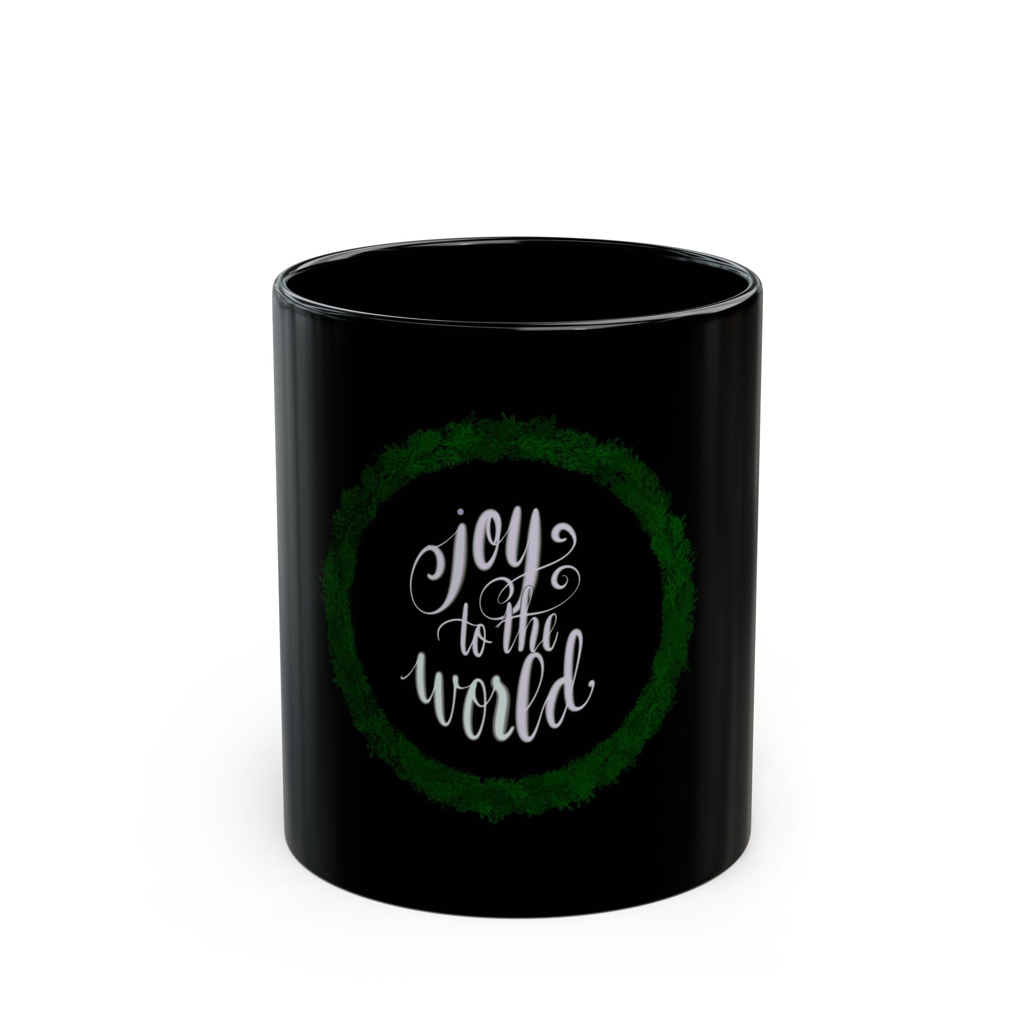 JOY TO THE WORLD Black Mug (11oz)