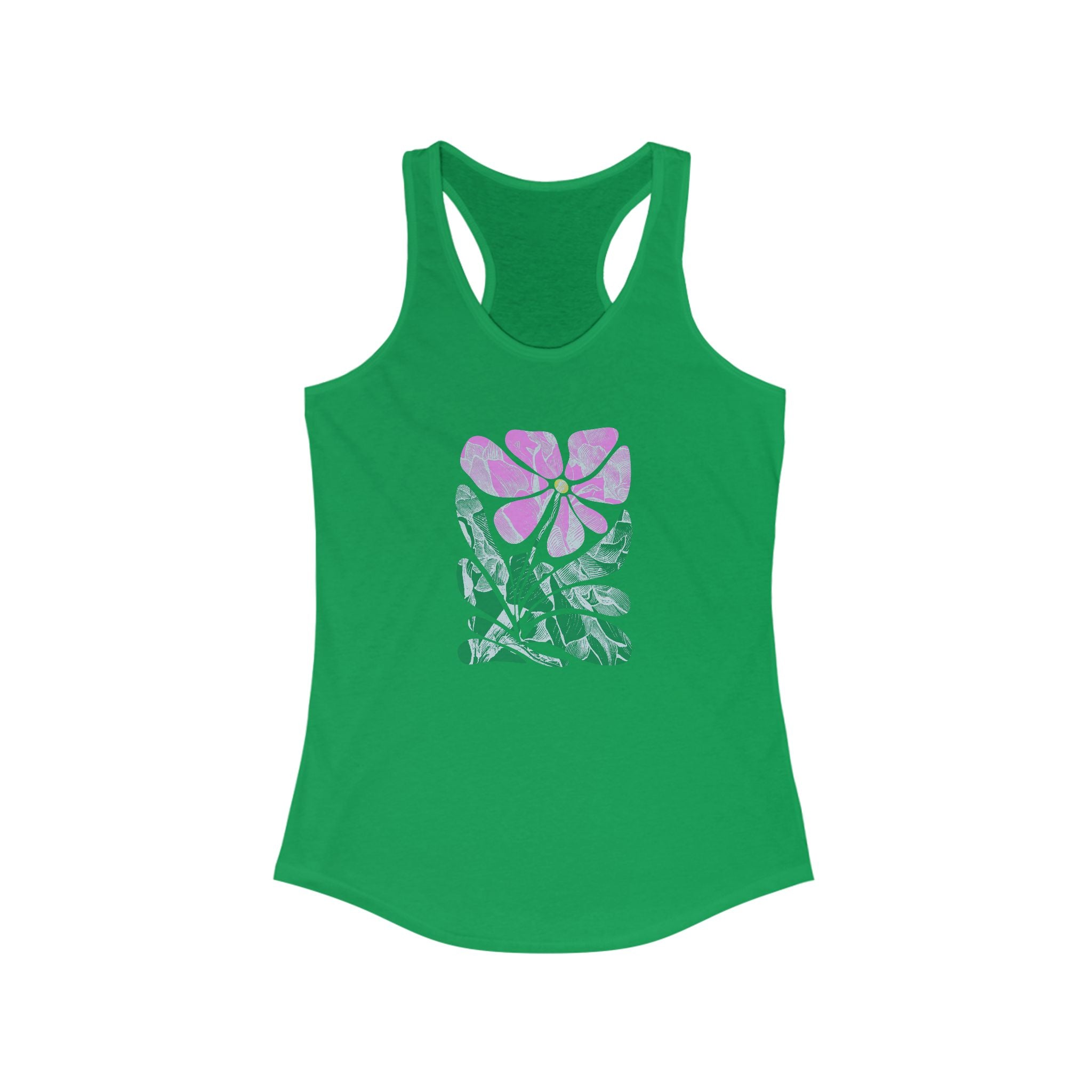 Floral Summer Racerback Tank for Women – Perfect for Warm Days & Outdoor Events
