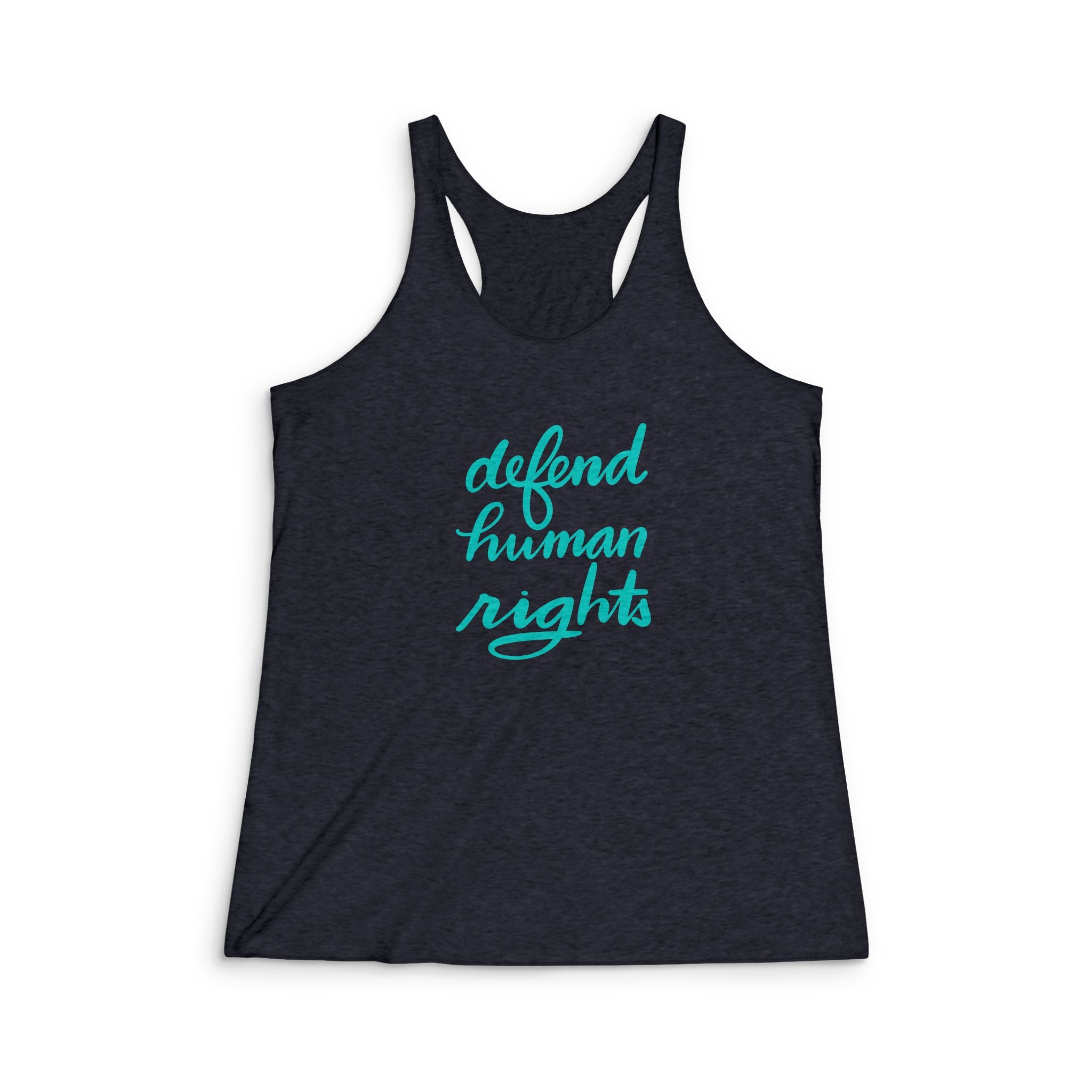Defend Human Rights Racerback Tank for Women - Empowering Activism Apparel