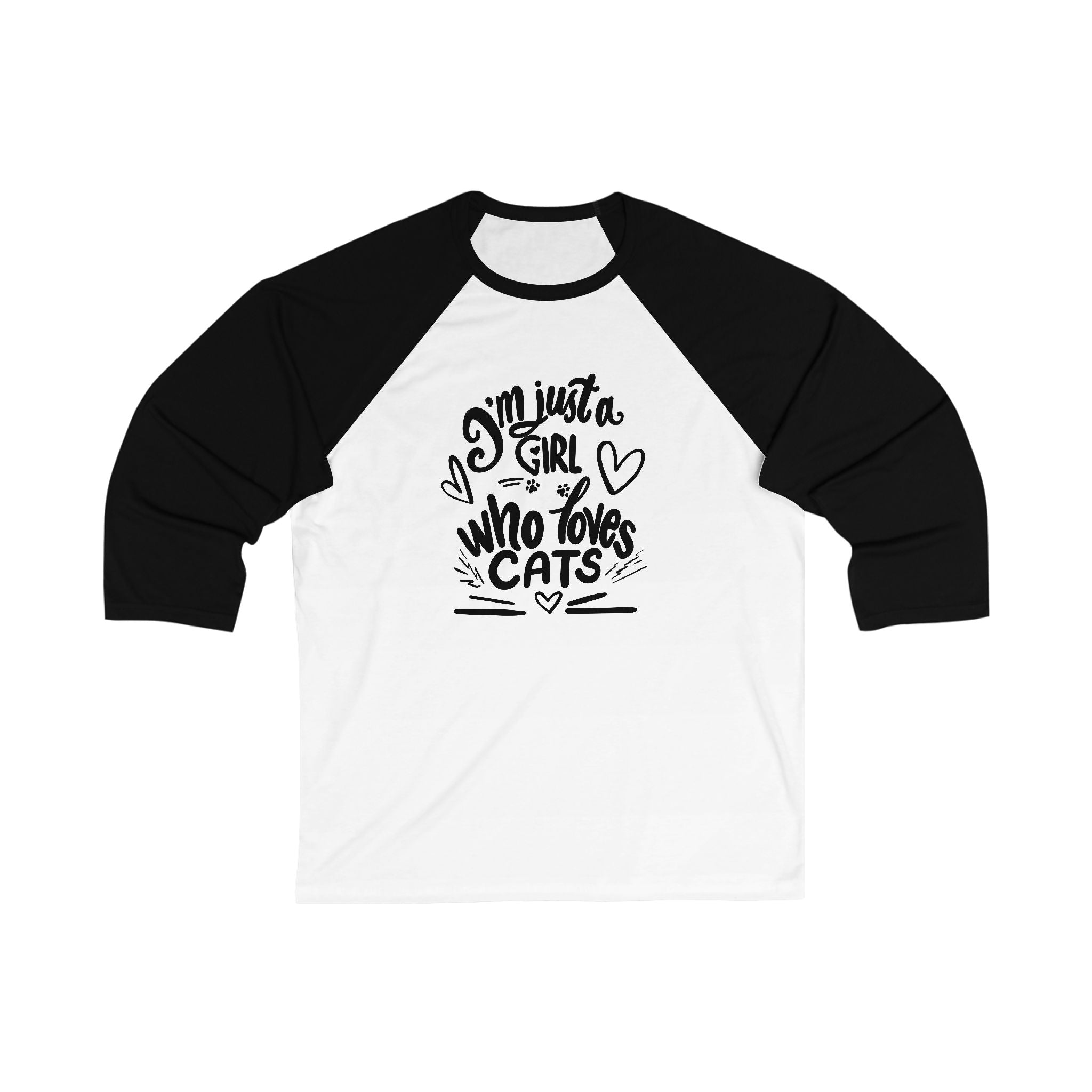 Baseball Tee: I'm Just a Girl Who Loves Cats