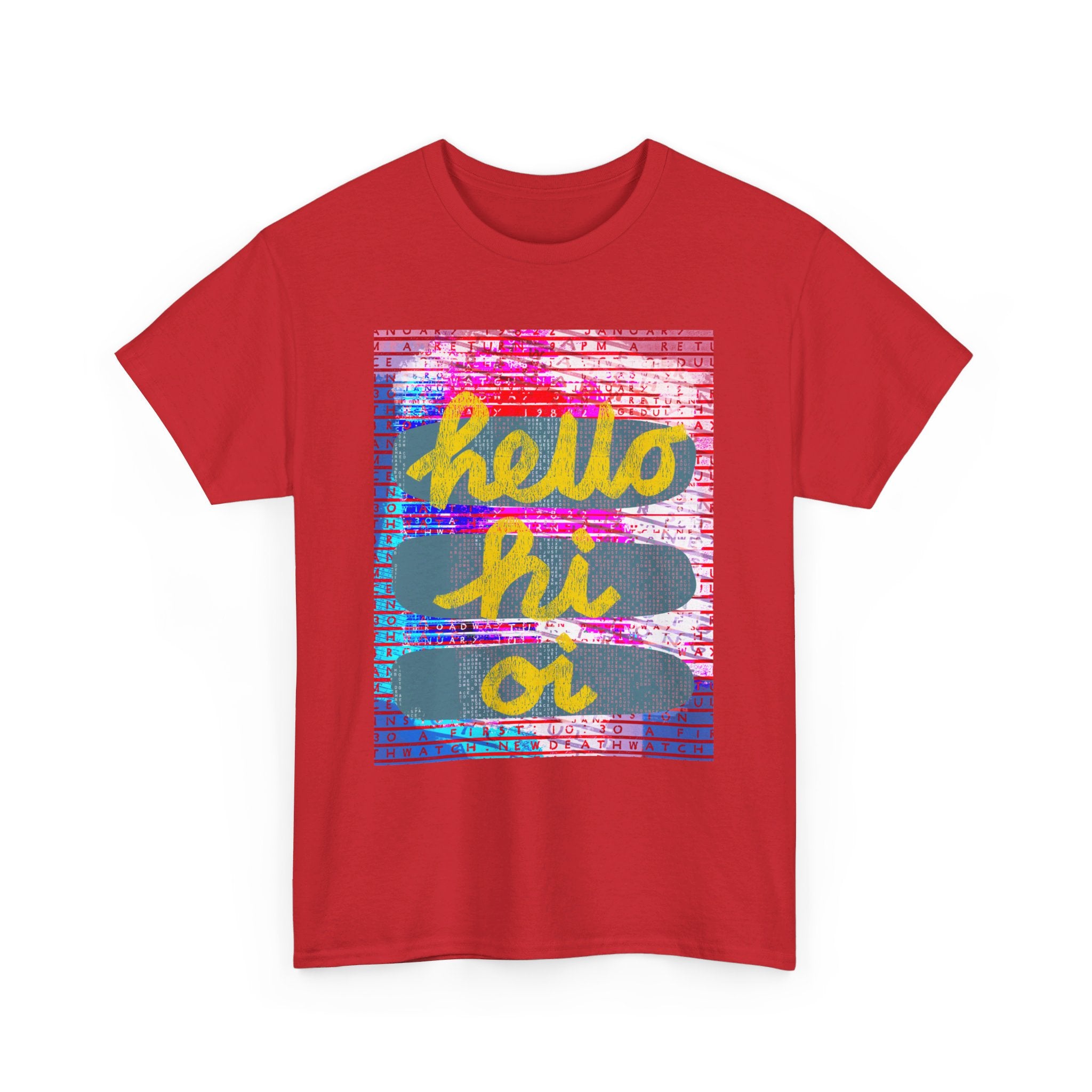HELLO HI OI Unisex Heavy Cotton T