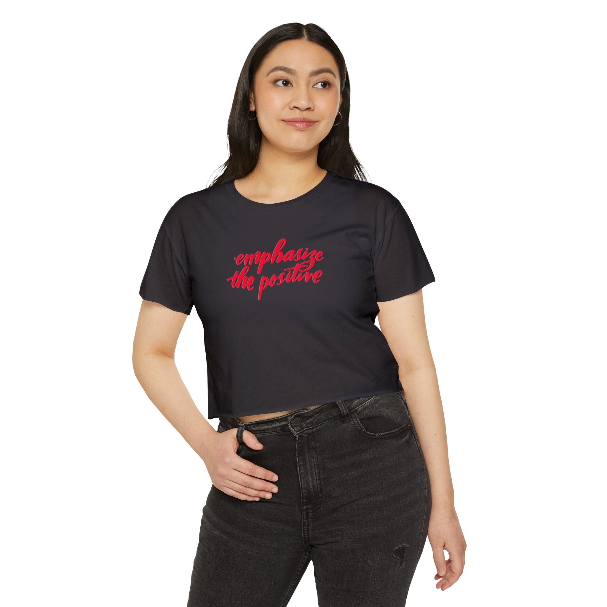 Emphasize the Positive Women's Festival Crop Top