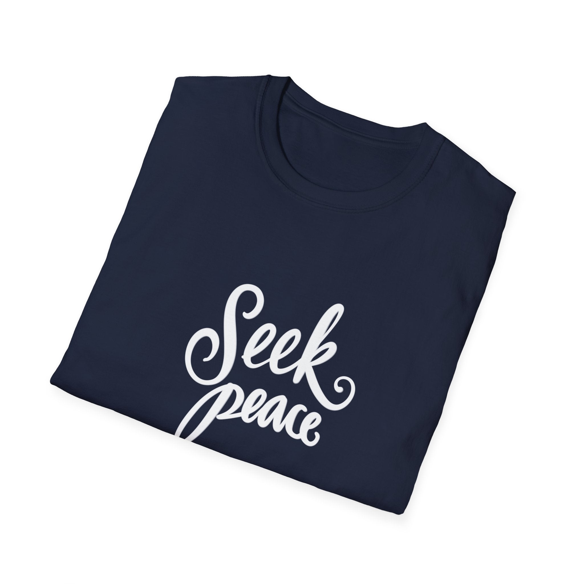 Seek Peace Unisex Softstyle T-Shirt - Vibrant Casual Wear for Mindfulness & Relaxation