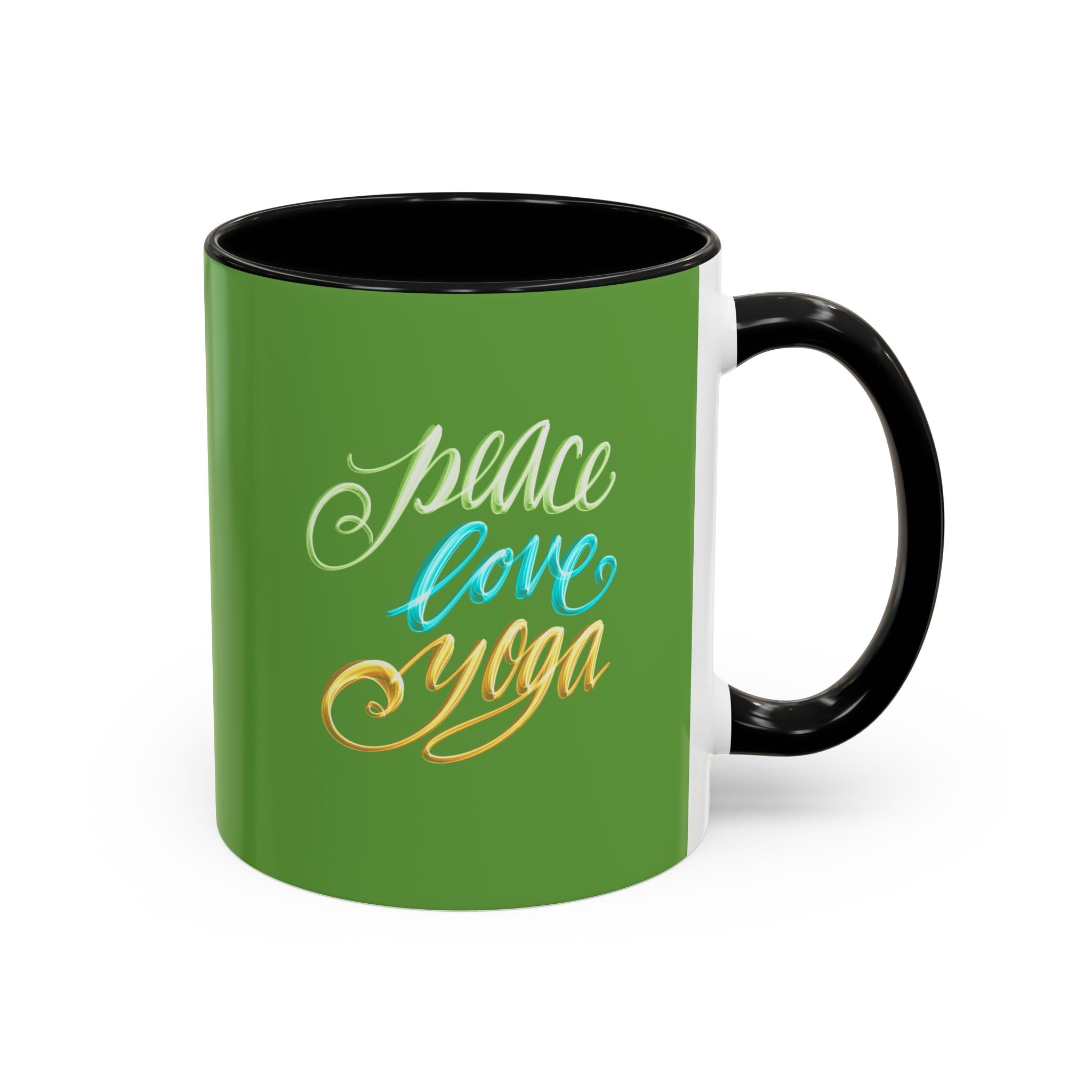 PEACE LOVE YOGA 11 oz Coffee Mug