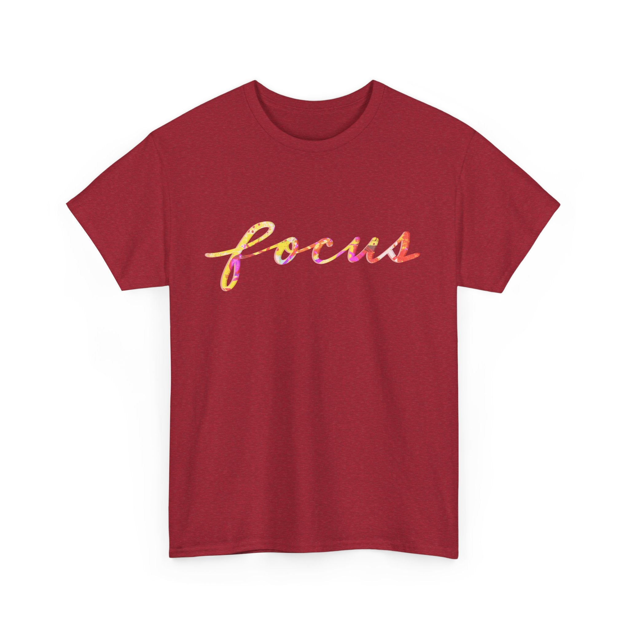 Focus Unisex Heavy Cotton Tee - Motivational Shirt for Mindfulness & Inspiration