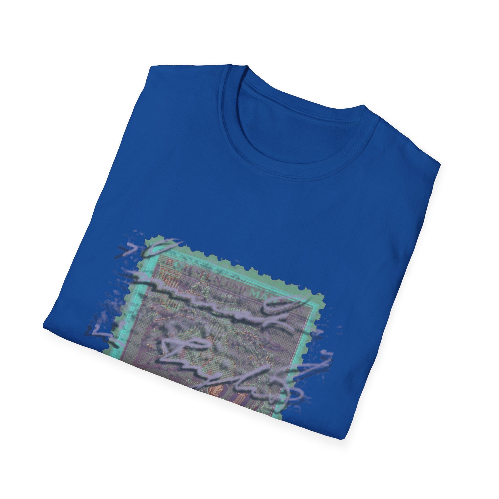 Vintage Postage Stamp Graphic Tee – Handwritten Script Design