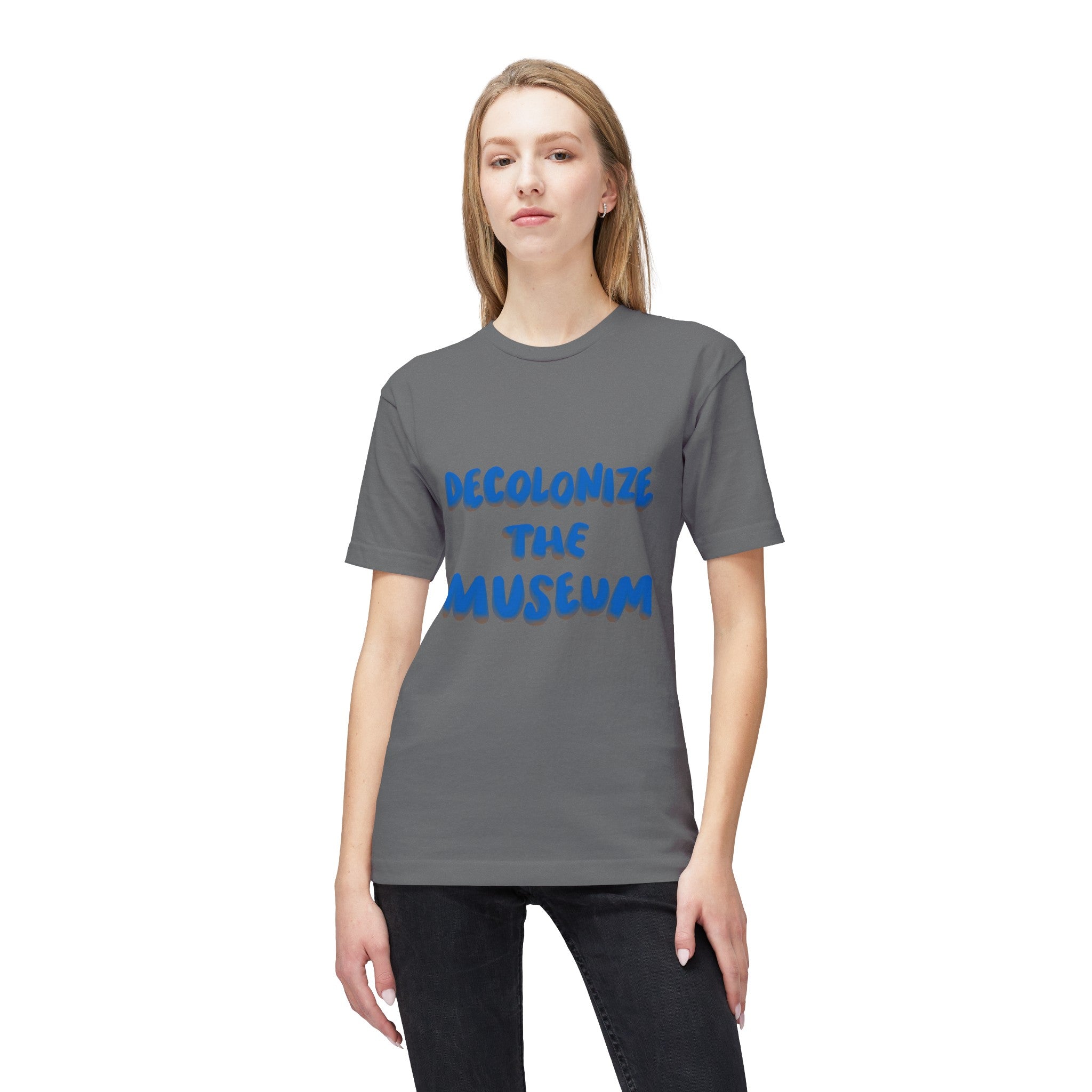 DECOLONIZE THE MUSEUM Unisex Midweight T-shirt, Made in US