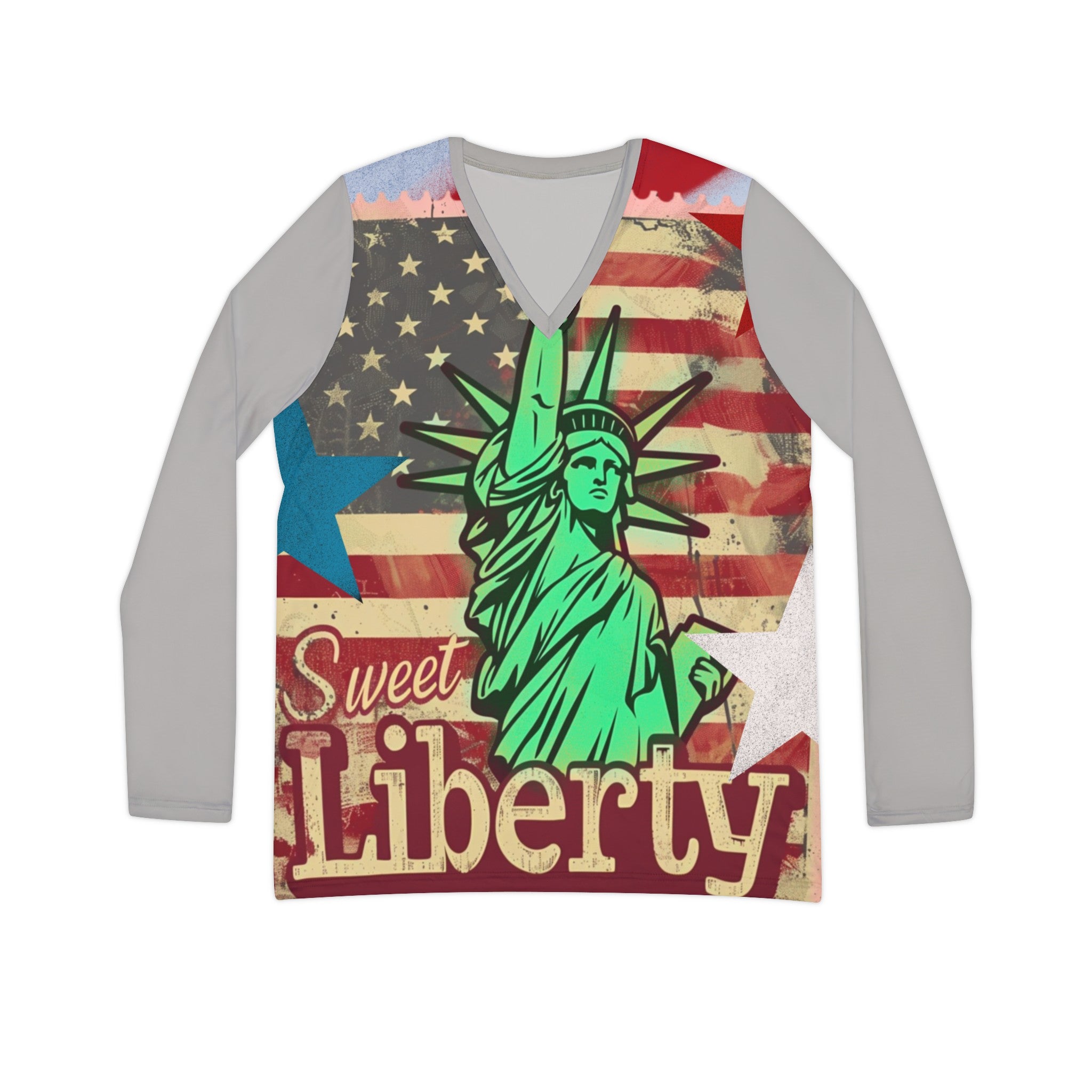 SWEET LIBERTY Women's Long Sleeve V-neck Shirt