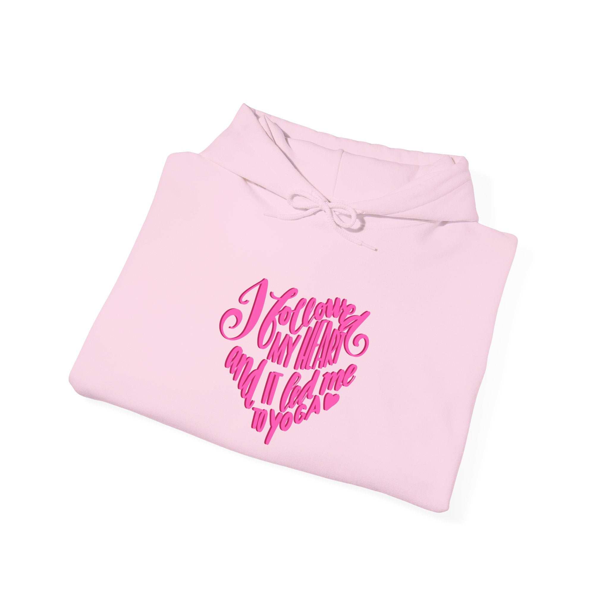 Heartfelt Love Unisex Hoodie – Cute Pink Sweatshirt with Inspirational Quote