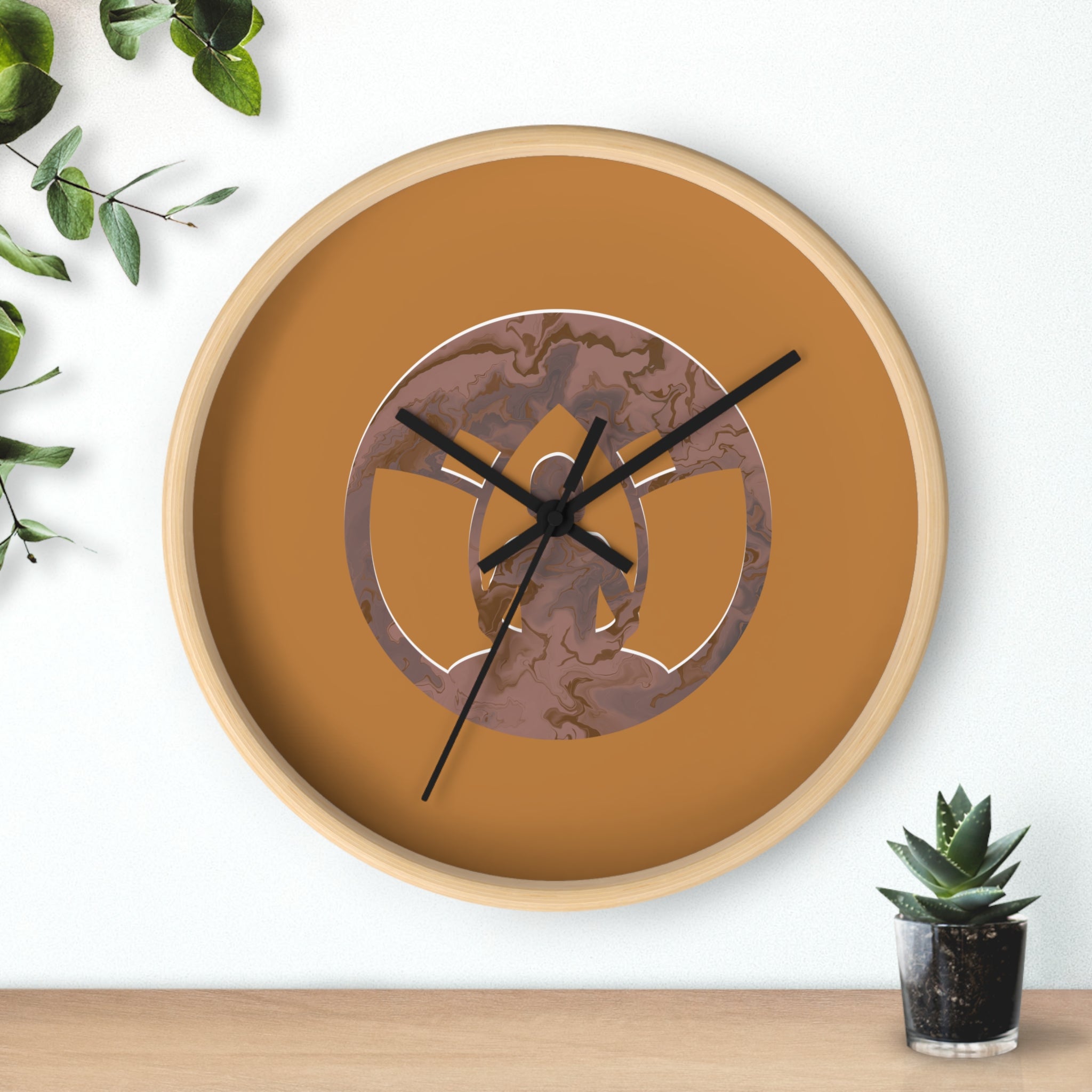 Elegant Marble Look Buddha Wall Clock - Meditation Decor for Mindfulness Lovers