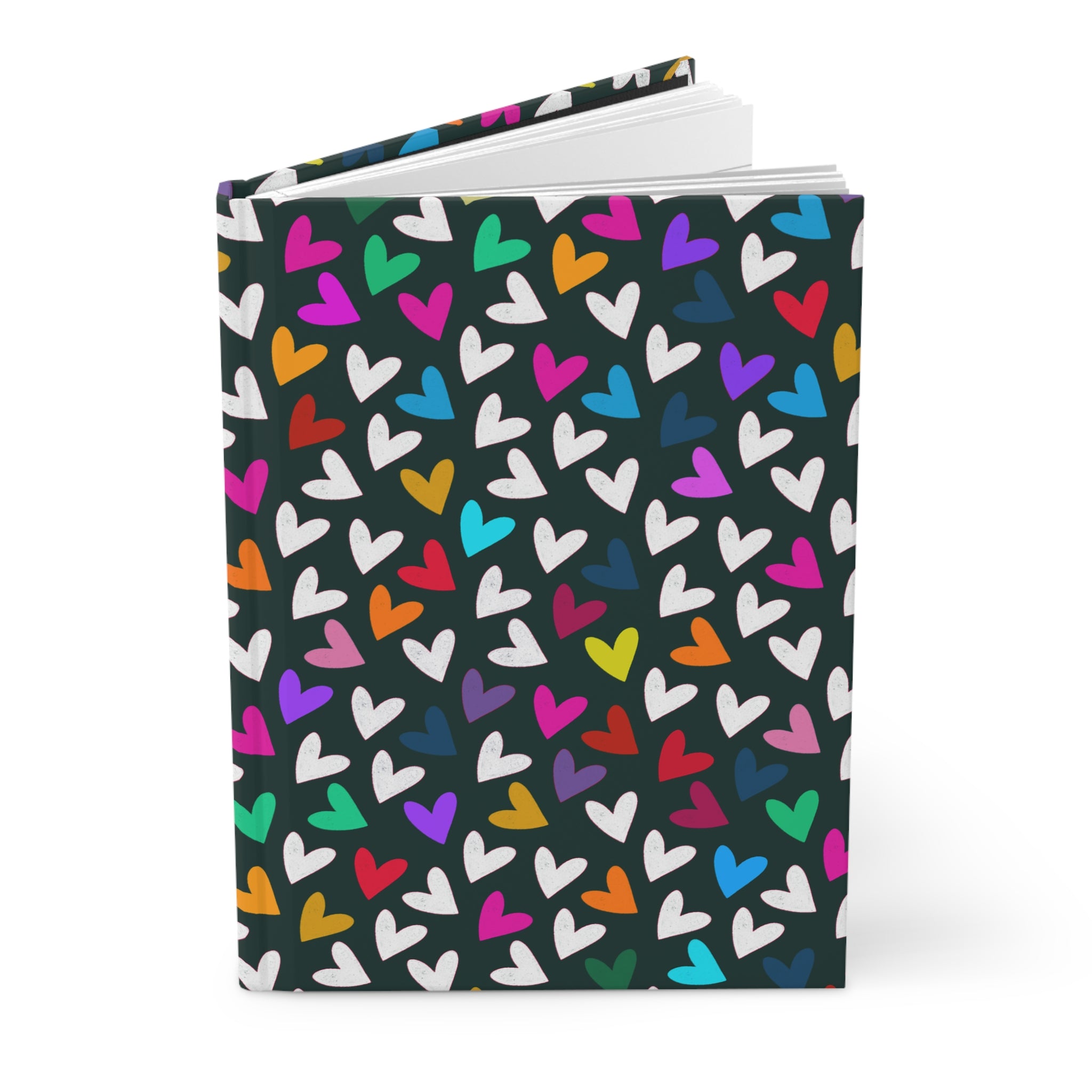 Colorful Hearts Hardcover Journal - Perfect for Creative Minds & Gift Giving