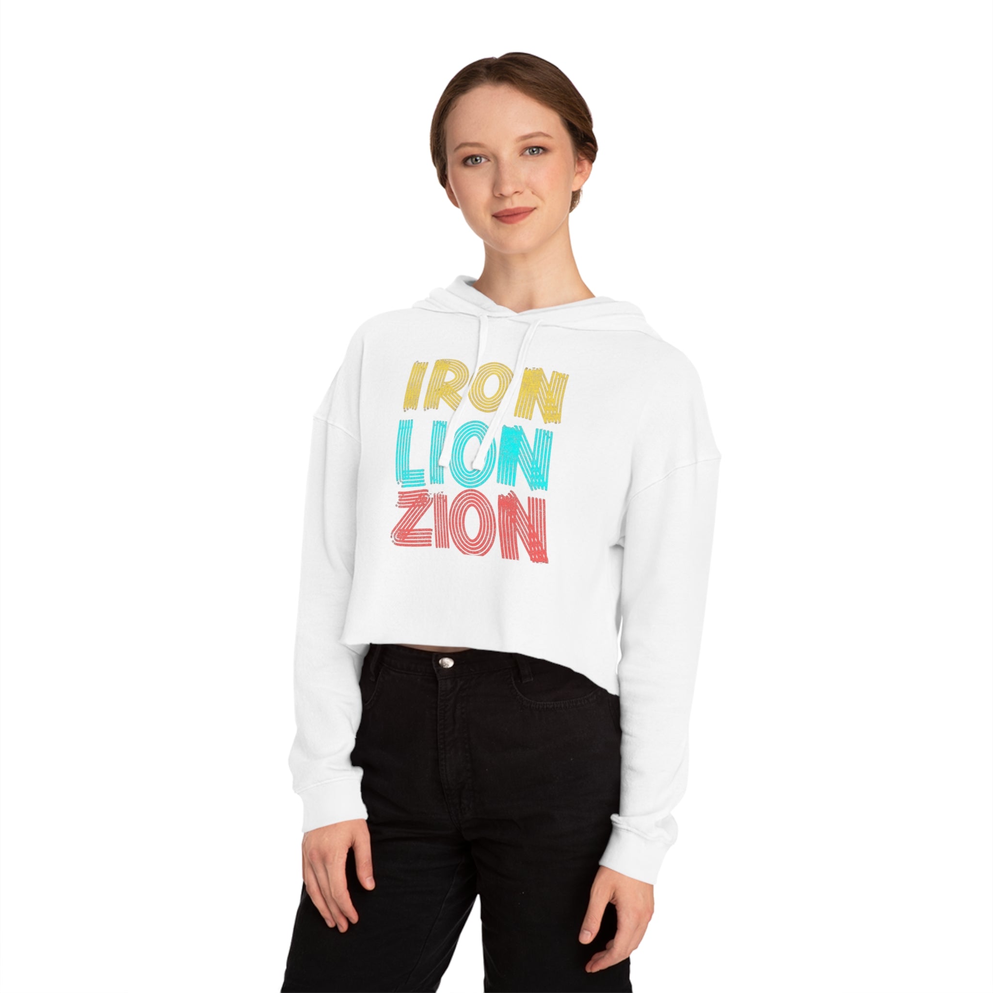Iron Lion Zion Women’s Cropped Hoodie - Trendy & Comfortable Sweatshirt