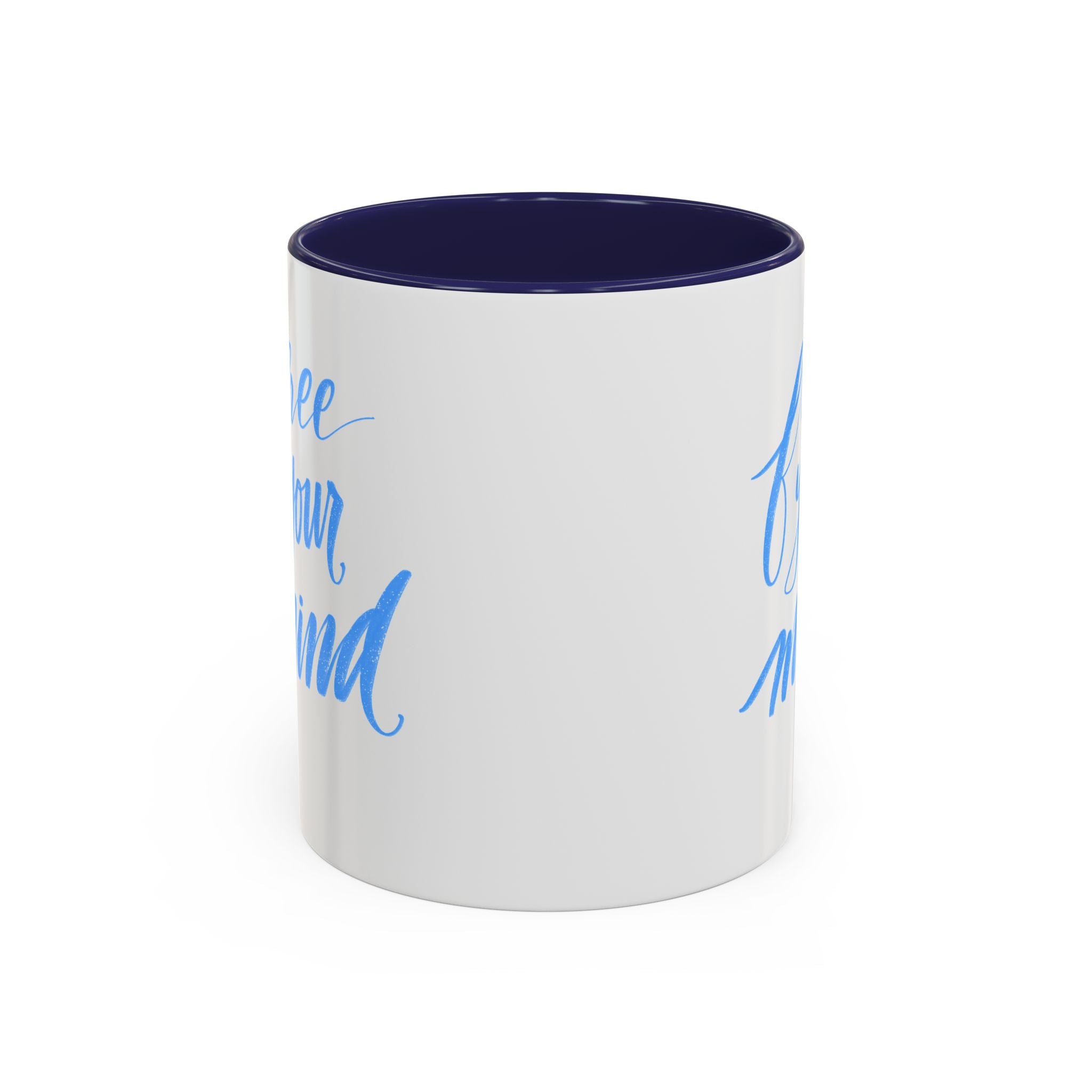 Free your Mind Accent Coffee Mug - Motivational Gift for Coffee Lovers, Inspirational Drinkware, Home Office Decor, Heartwarming Mug