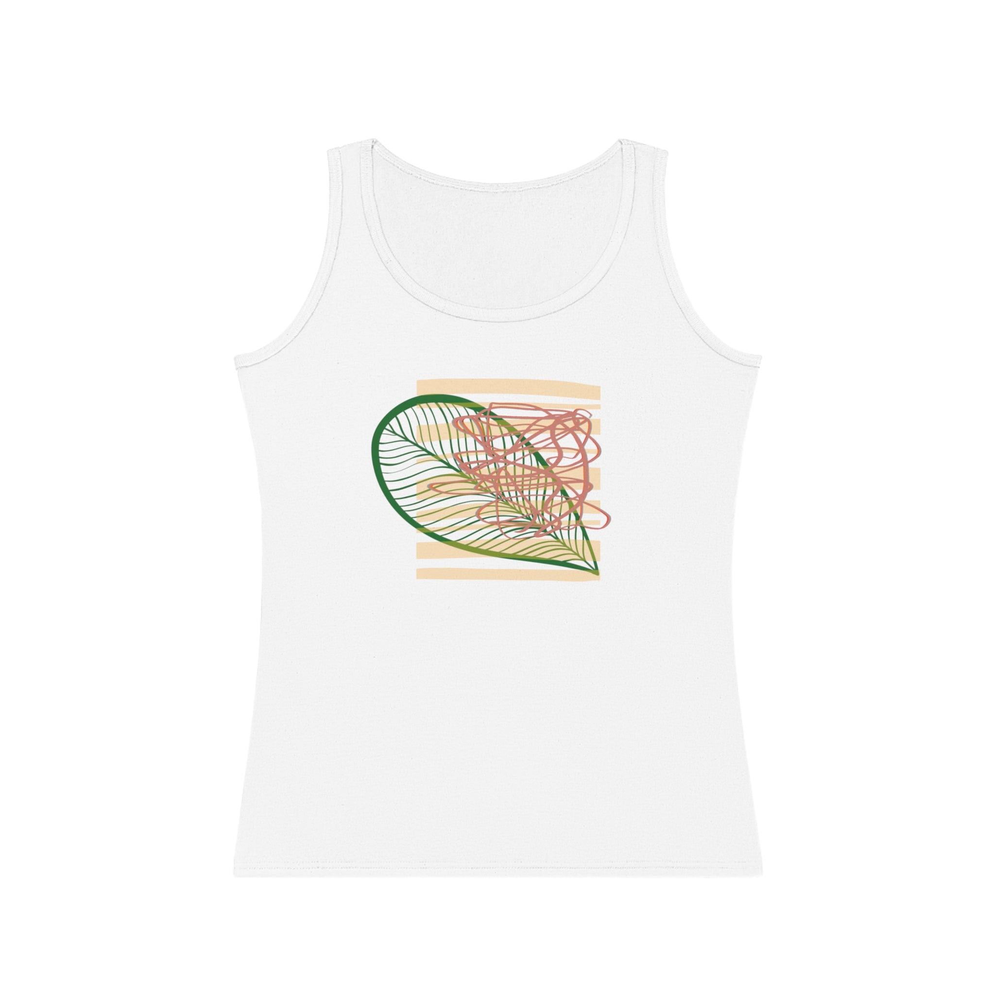 Women's Leaf Design Tank Top - Comfortable & Stylish Summer Wear