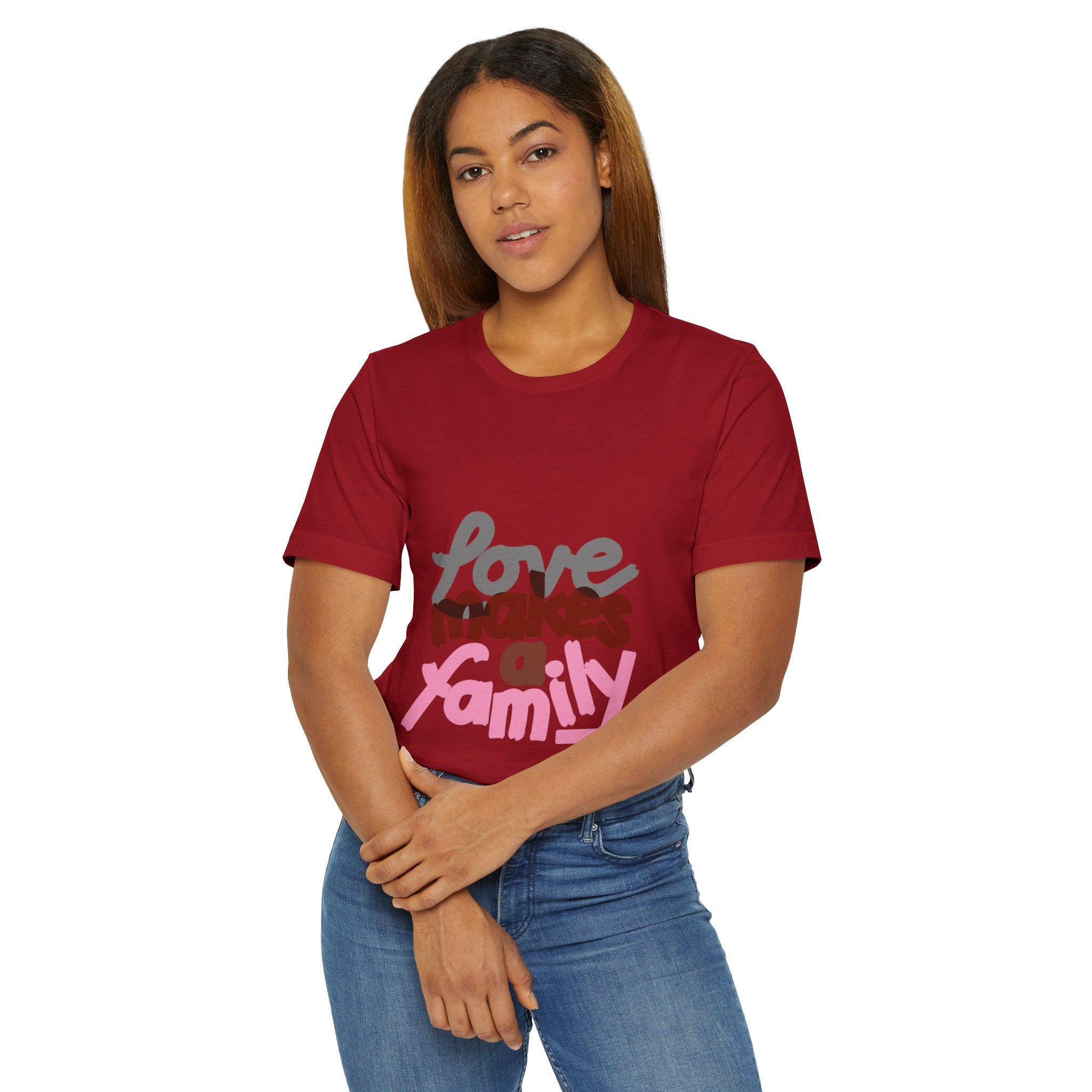 LOVE MAKES A FAMILY Unisex Jersey T-Shirt