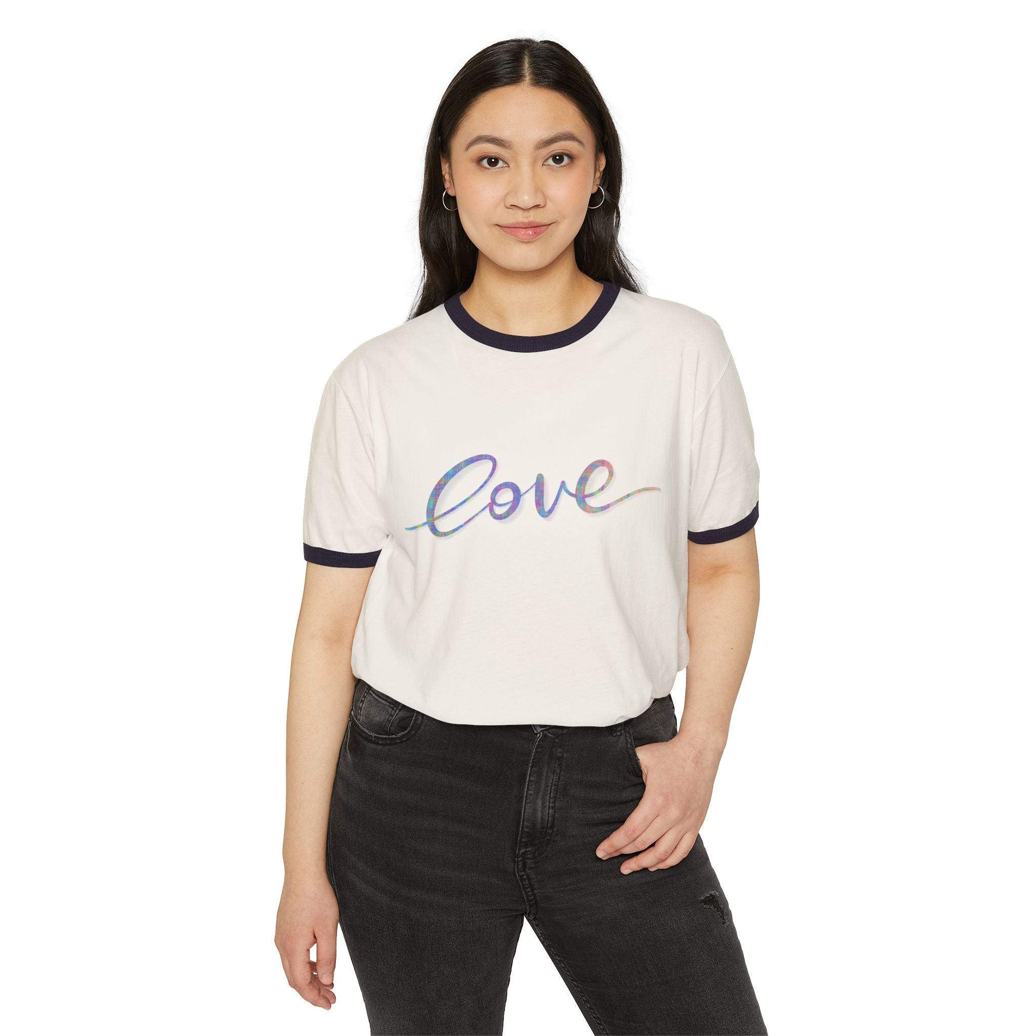 Love Ringer T-Shirt for Good Vibes, Unisex Casual Tee