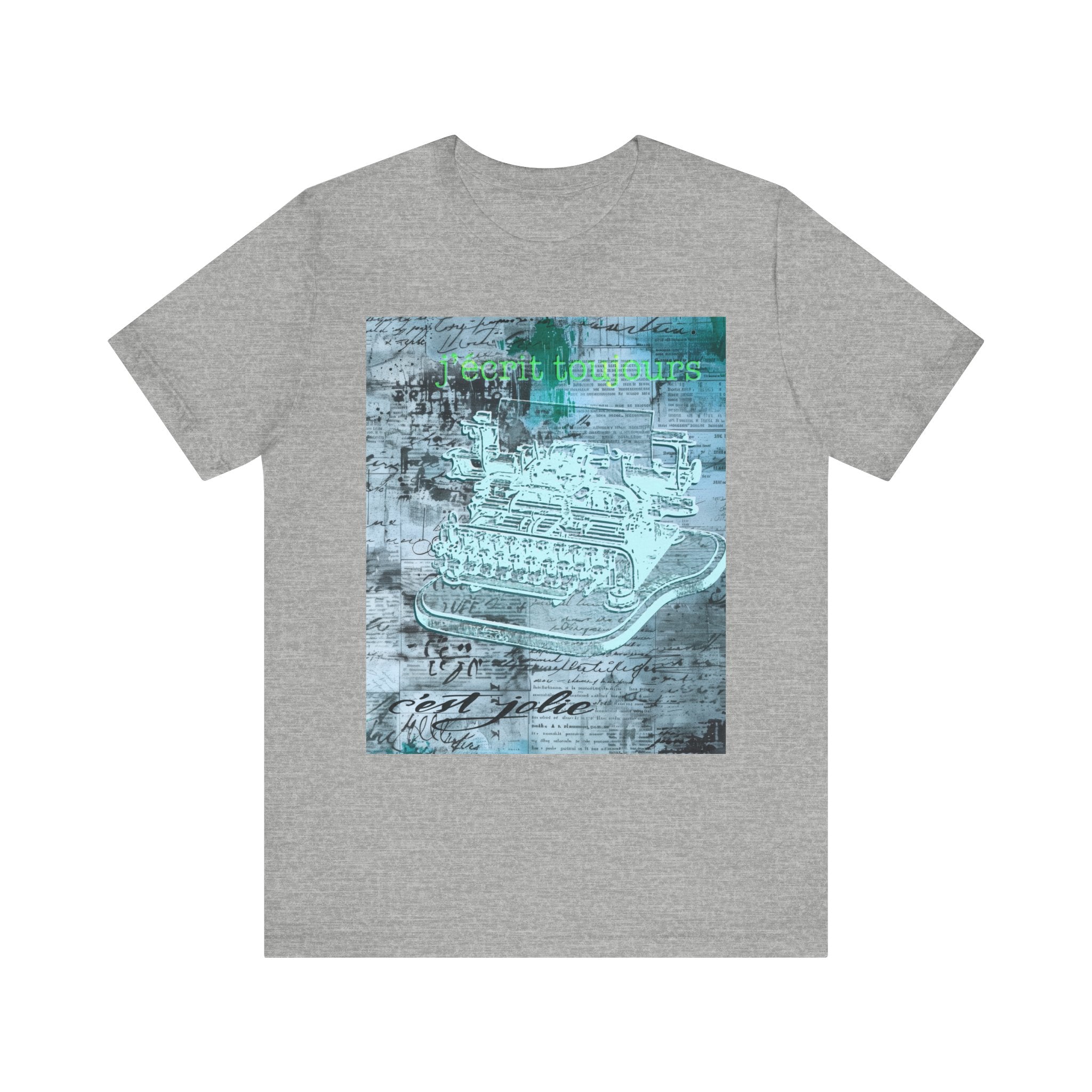 Vintage Typewriter Unisex Short Sleeve Tee - Perfect for Writers & Retro Lovers