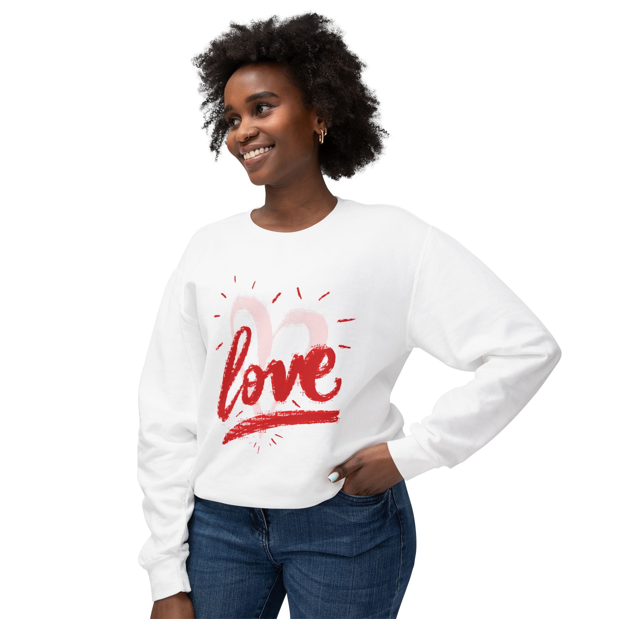 Love Always Unisex Lightweight Crewneck Sweatshirt - Perfect for Valentine's Day