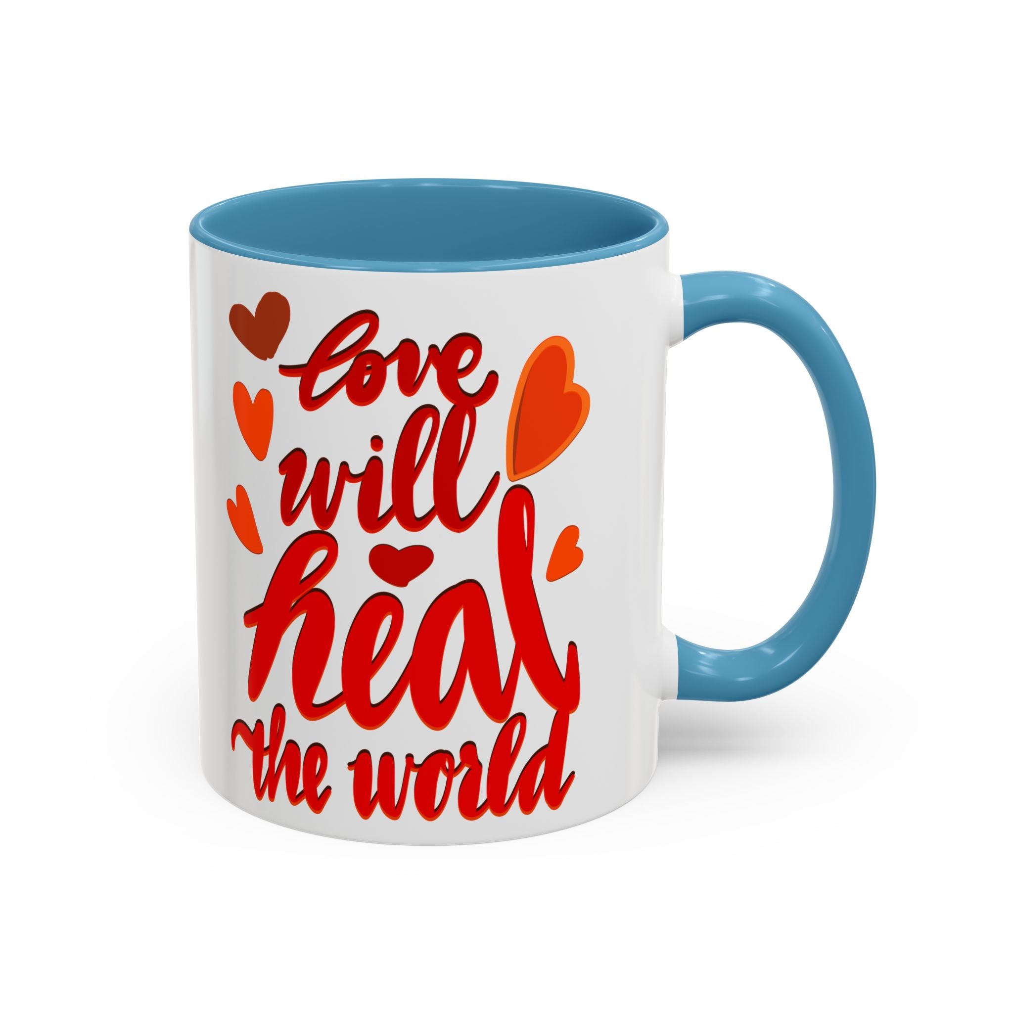 LOVE WILL HEAL THE WORLD mug
