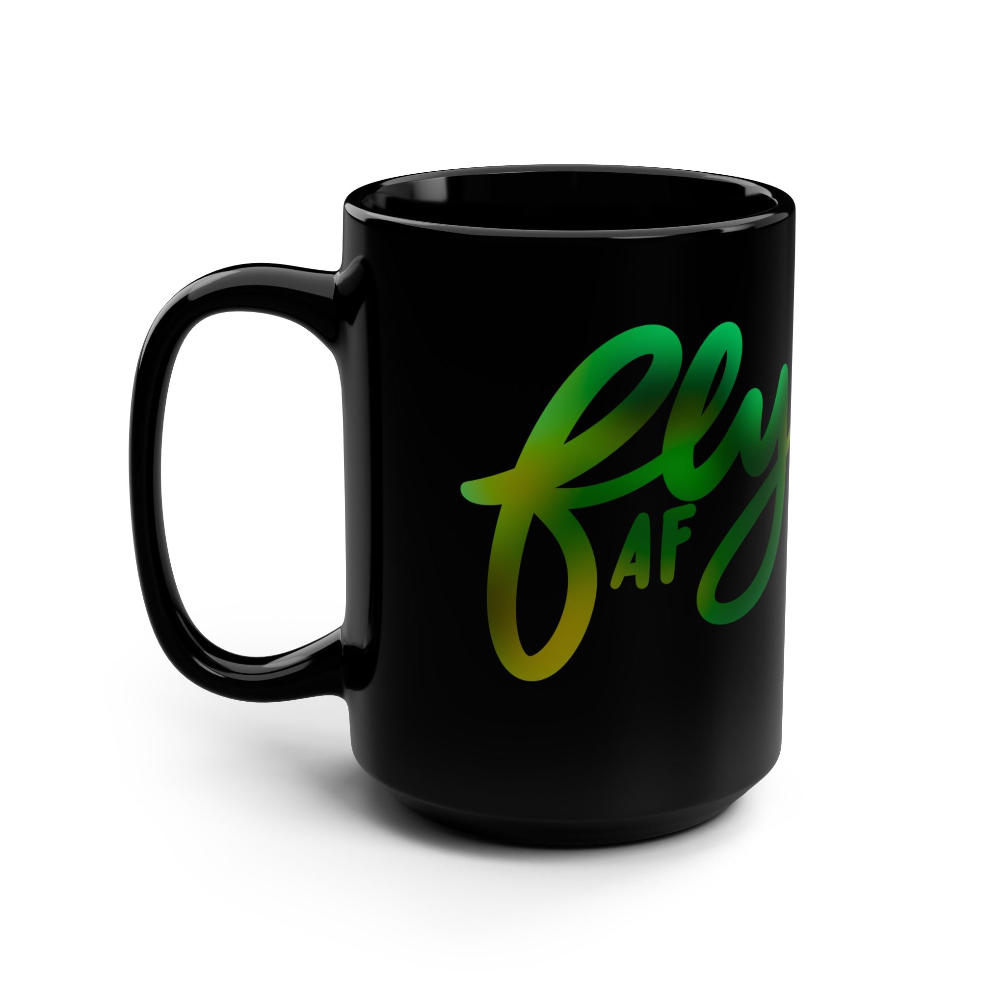 FLY AF Black Mug, 15oz