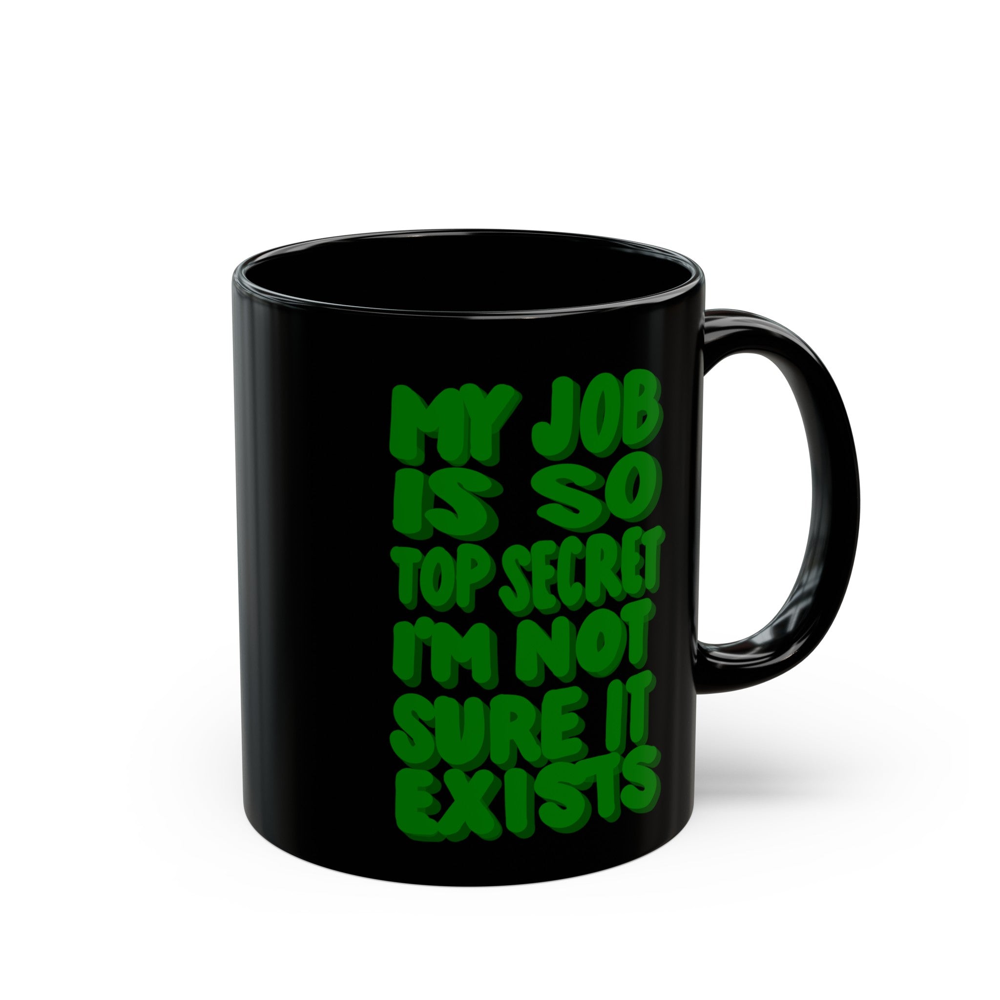 TOP SECRET JOB 2 Black Mug (11oz, 15oz)
