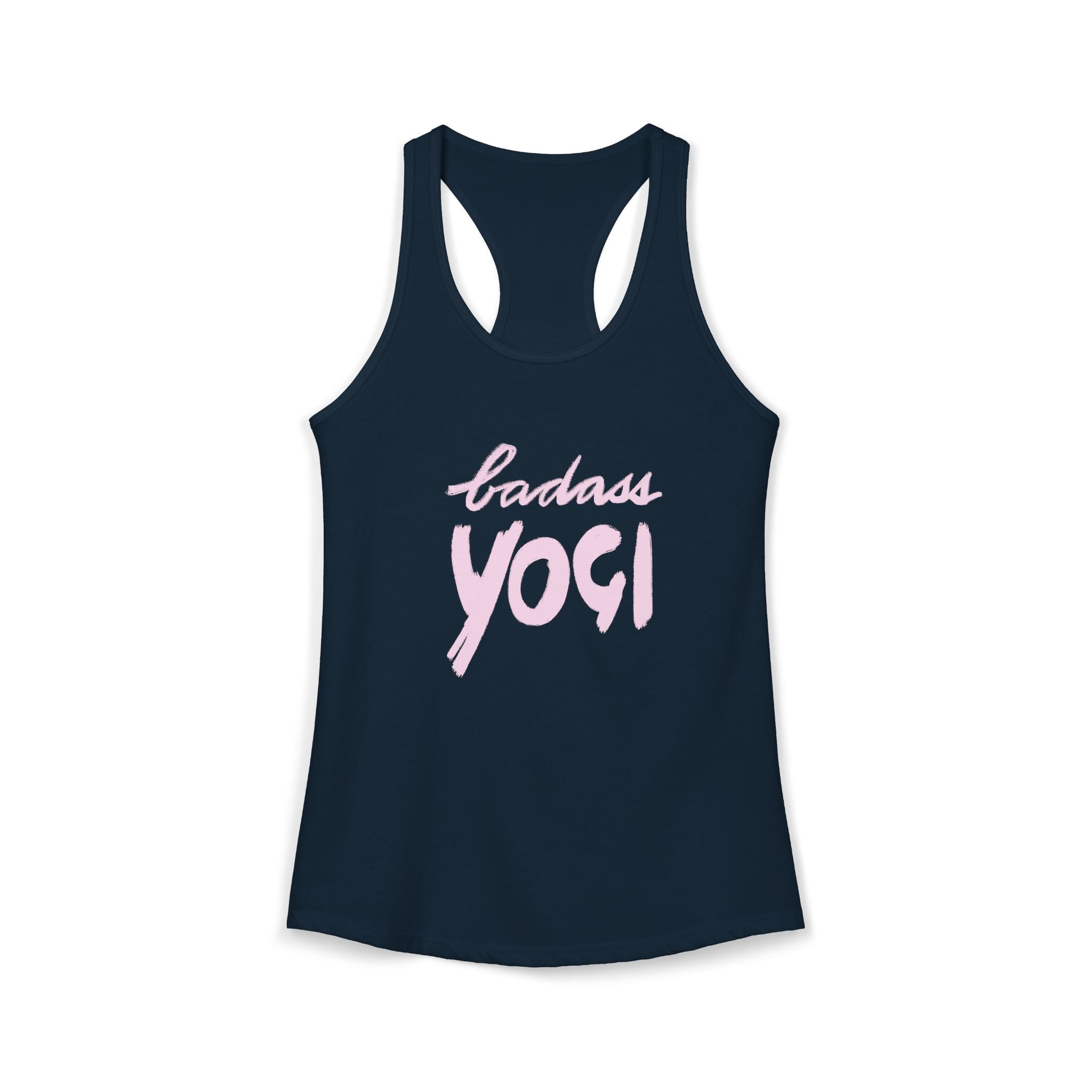 Badass Yogi Racerback Tank — Handwritten Script Yoga Tribute