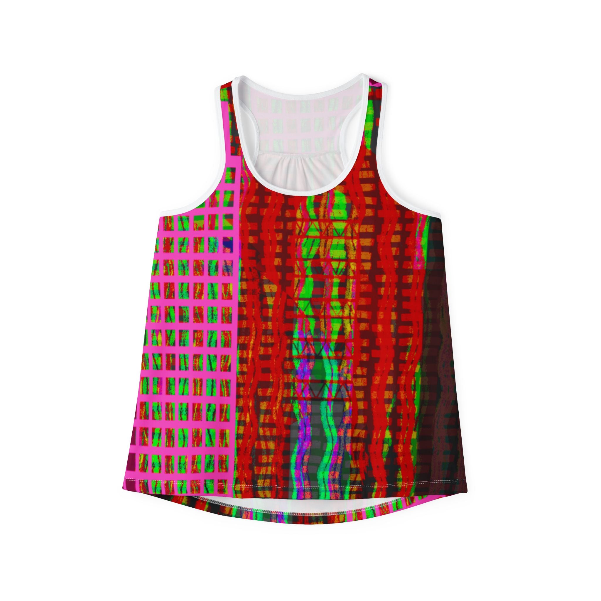 Vibrant Abstract Women's Tank Top - Colorful Summer Fashion