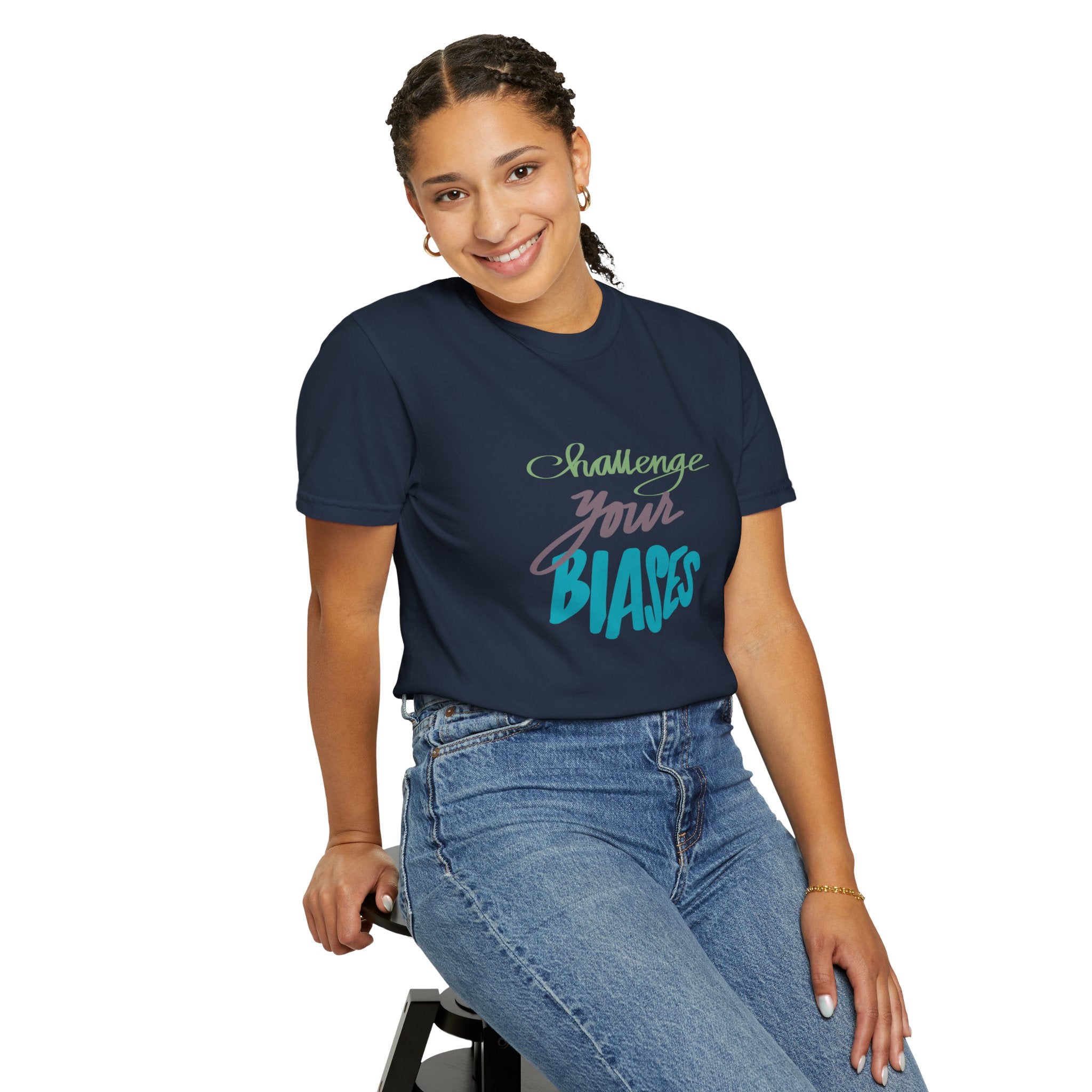 CHALLENGE BIASES Unisex Garment-Dyed T-shirt