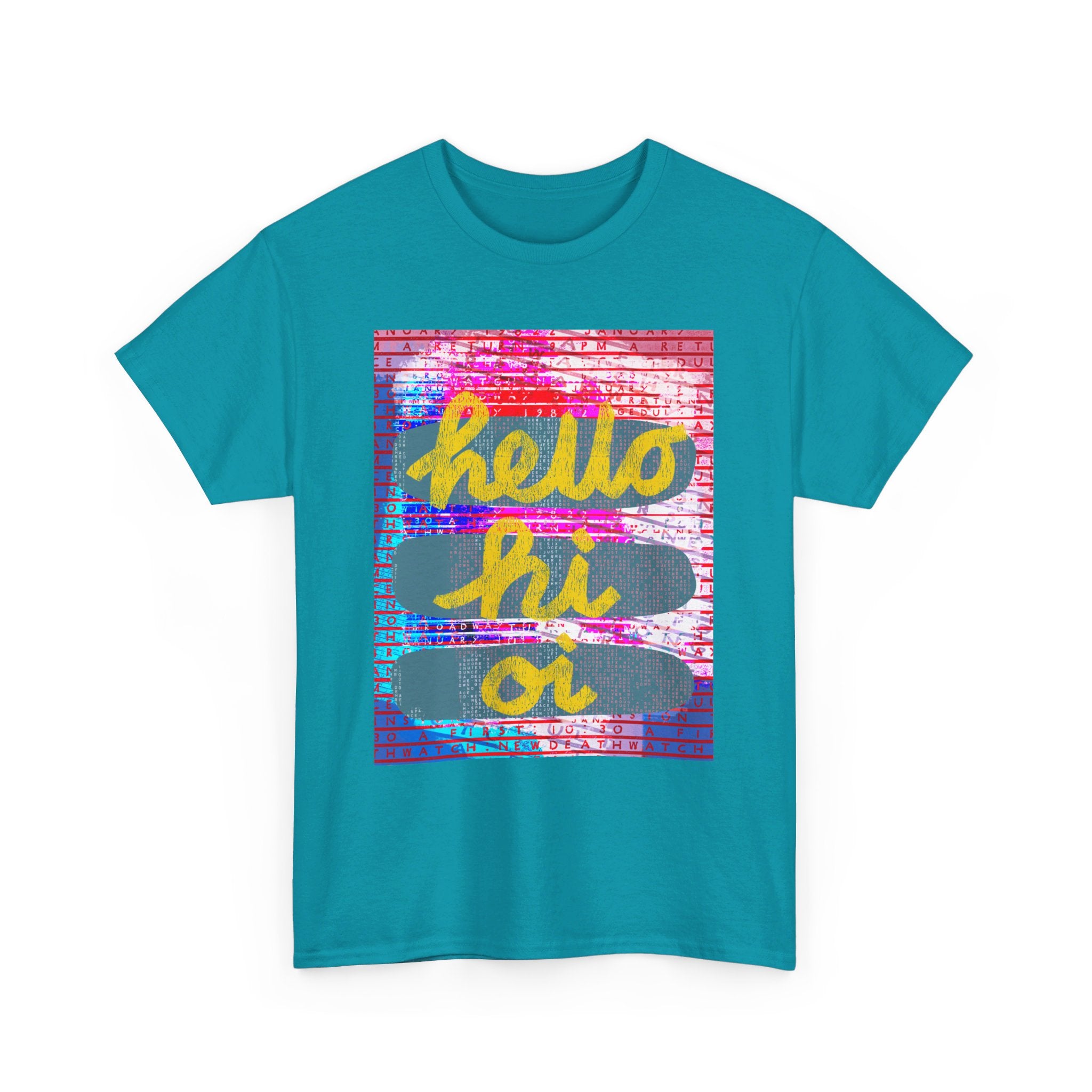 HELLO HI OI Unisex Heavy Cotton T