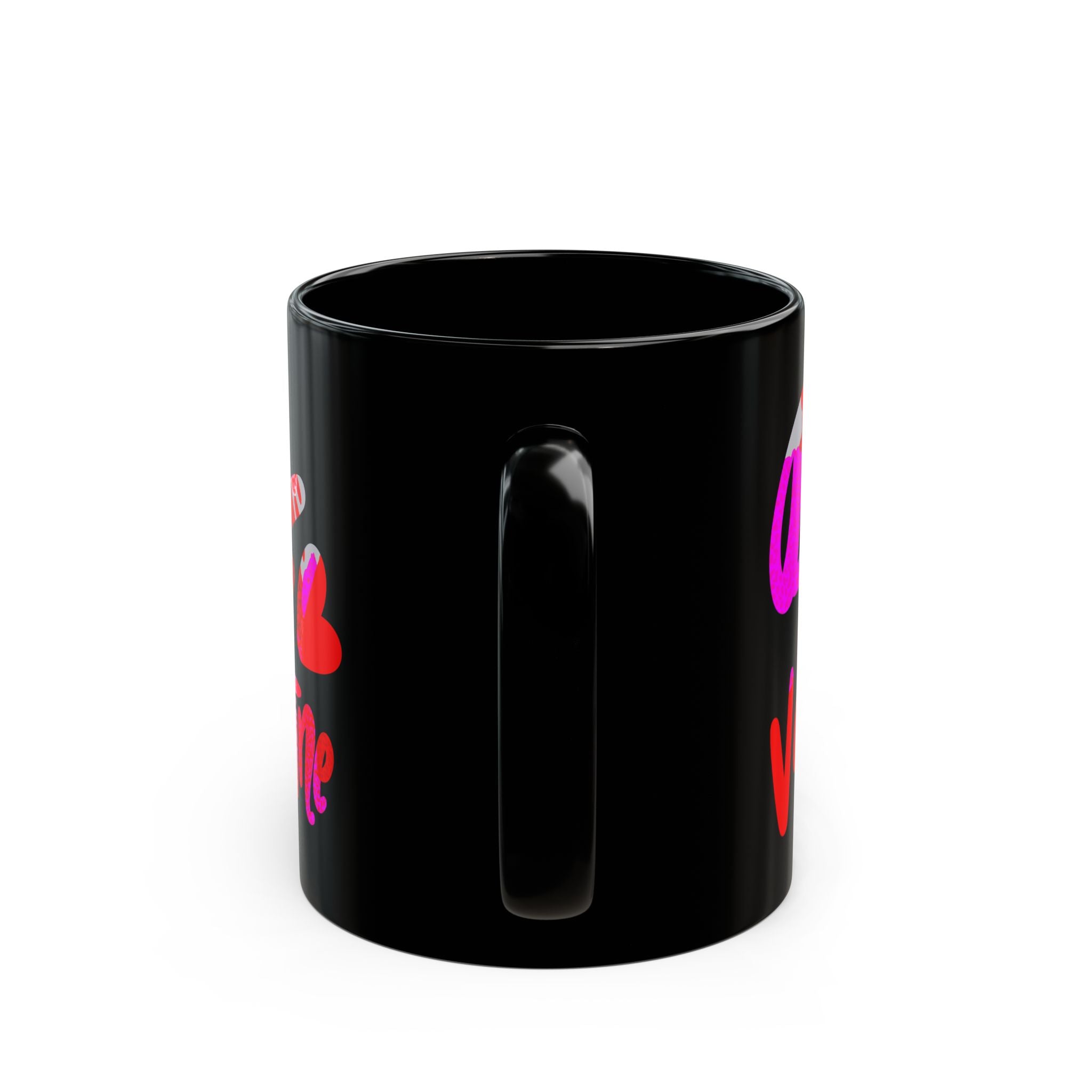 BE MY VALENTINE Black Mug (11oz)