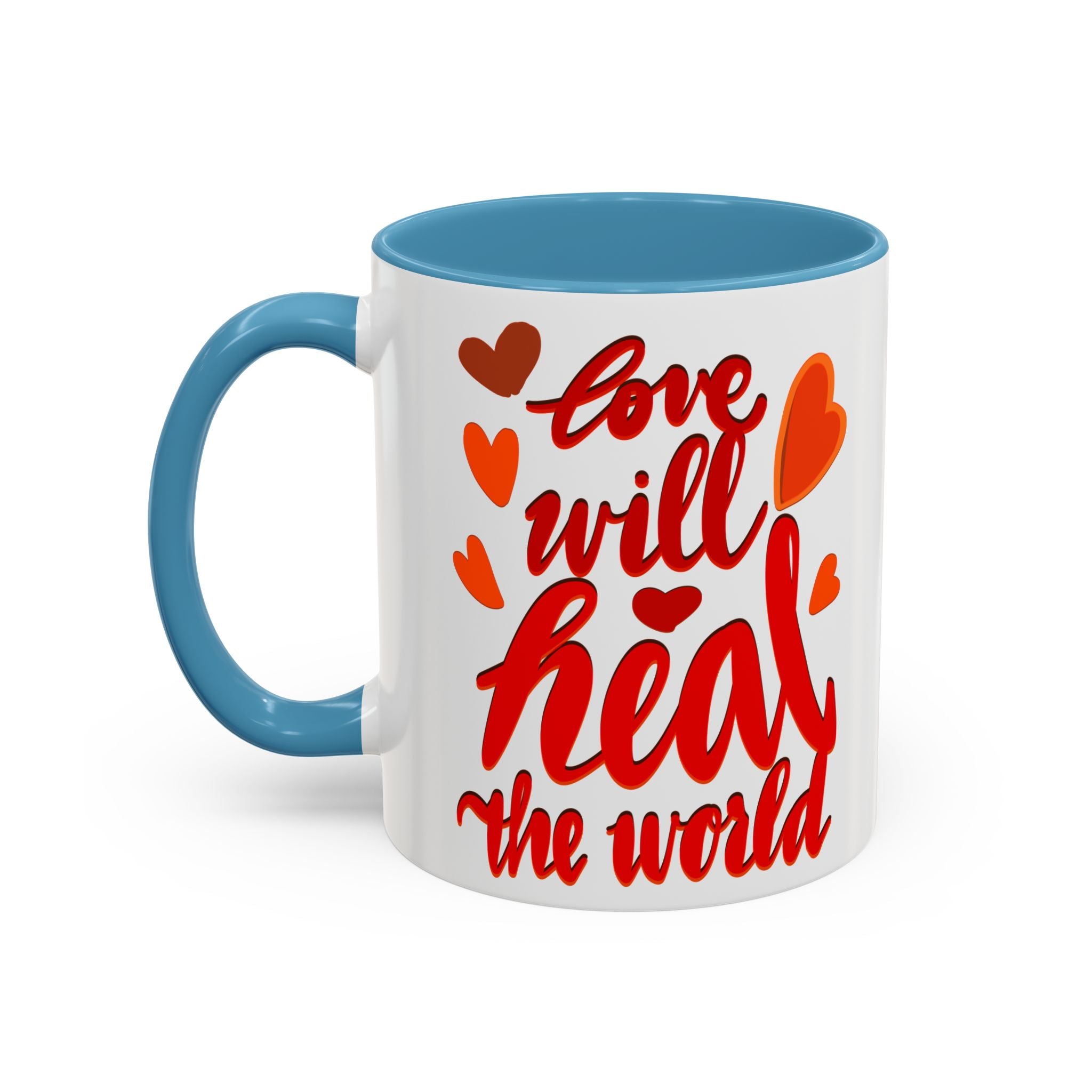 LOVE WILL HEAL THE WORLD mug