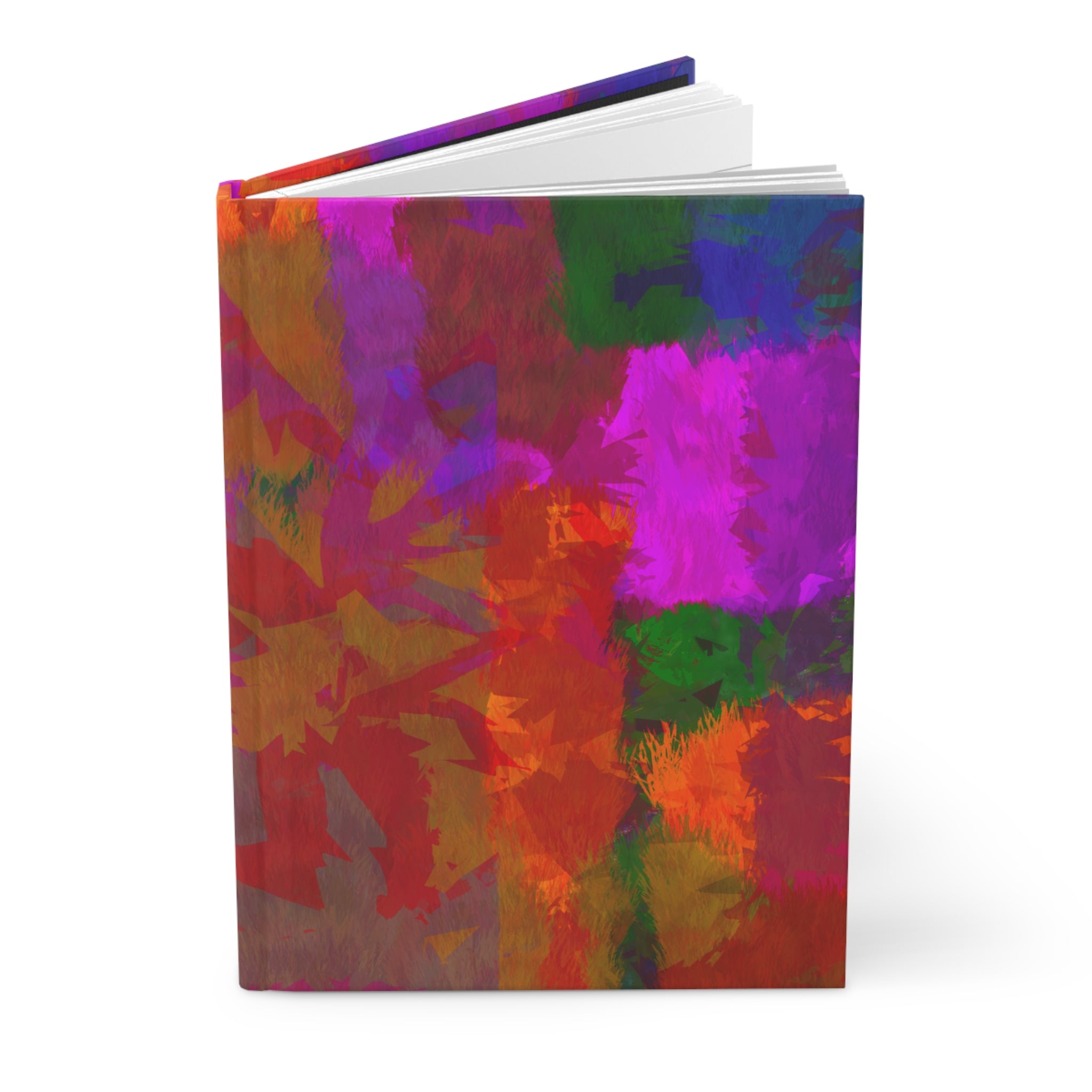 Vibrant Abstract Hardcover Journal - Colorful Art Notebook for Creativity