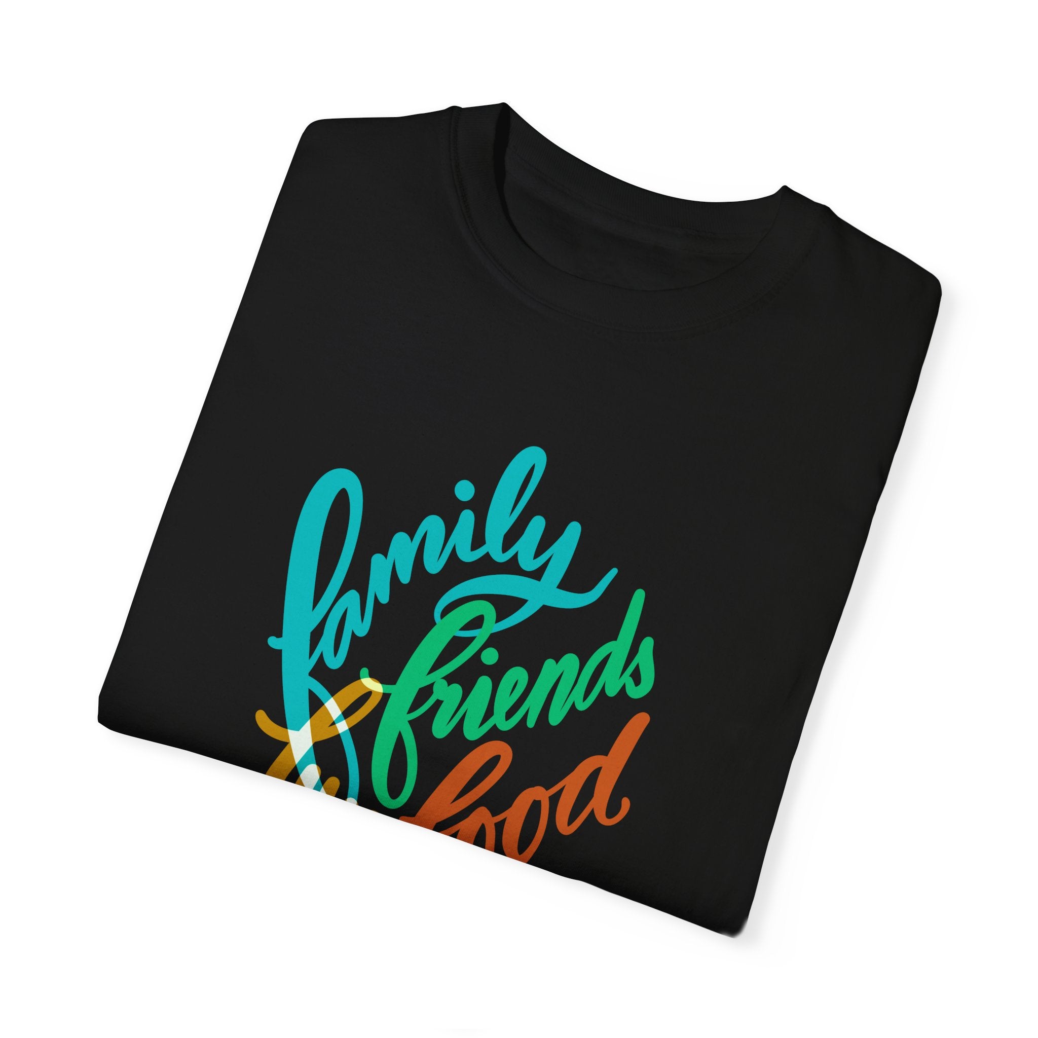 Garment-Dyed T-shirt Hand Lettered by Cecile - Celebrate Holidays with Loved Ones