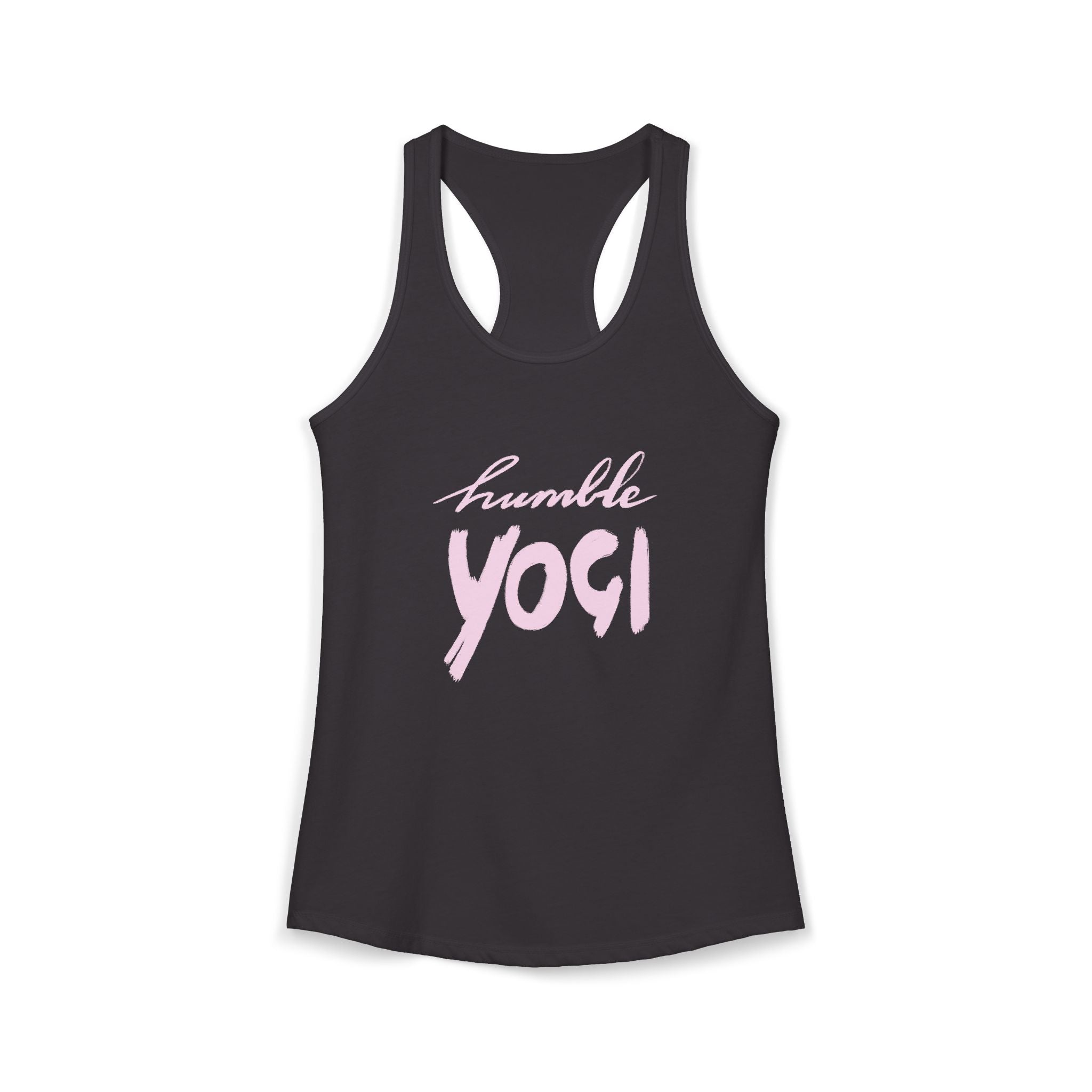 Humble Yogi Racerback Tank — Handwritten Script Yoga Tribute